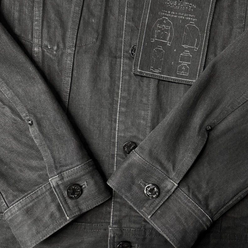 Louis Vuitton LV Black DNA Tag Denim Jacket Size US L / EU 52-54 / 3 - 3 Thumbnail