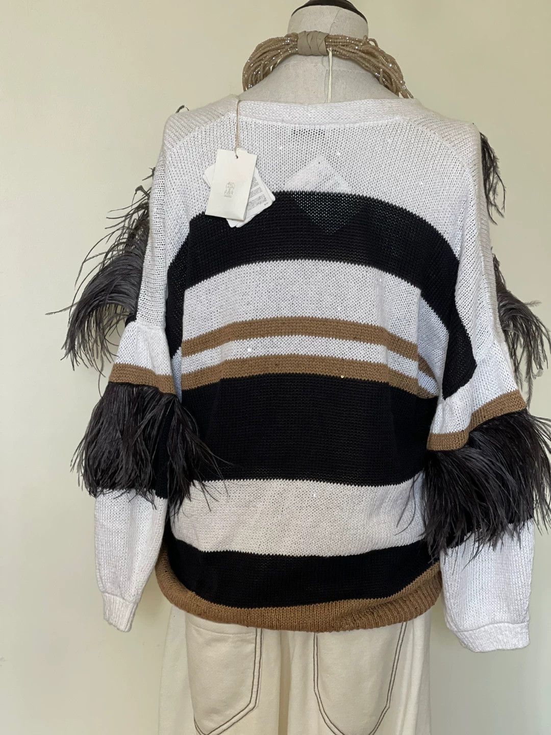 Brunello Cucinelli Brunello Cucinelli Feather Sequin Cardigan Size US L / EU 52-54 / 3 - 4 Thumbnail