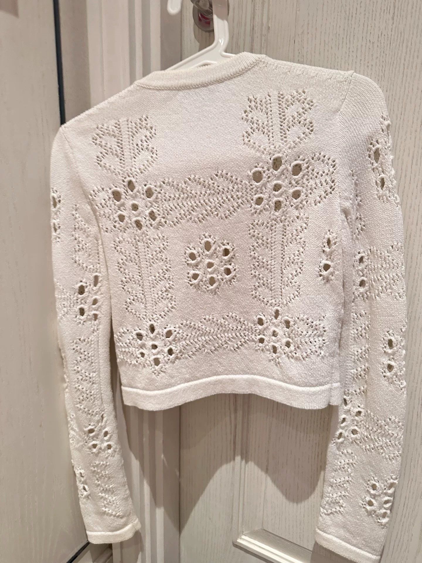 Chanel white cropped Chanel cardigan 2021 Size US S / EU 44-46 / 1 - 8 Thumbnail
