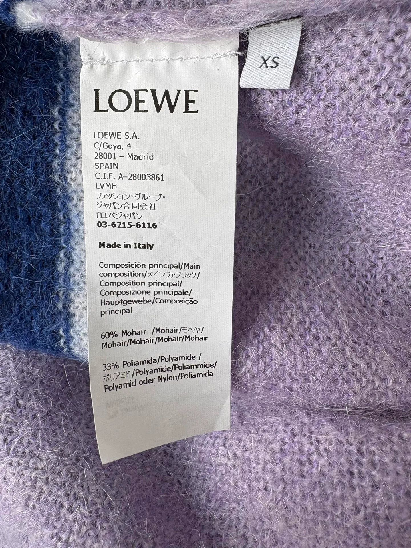 Loewe Loewe Colorblock Knit Sweater with Logo Size US XS / EU 42 / 0 - 6 Thumbnail