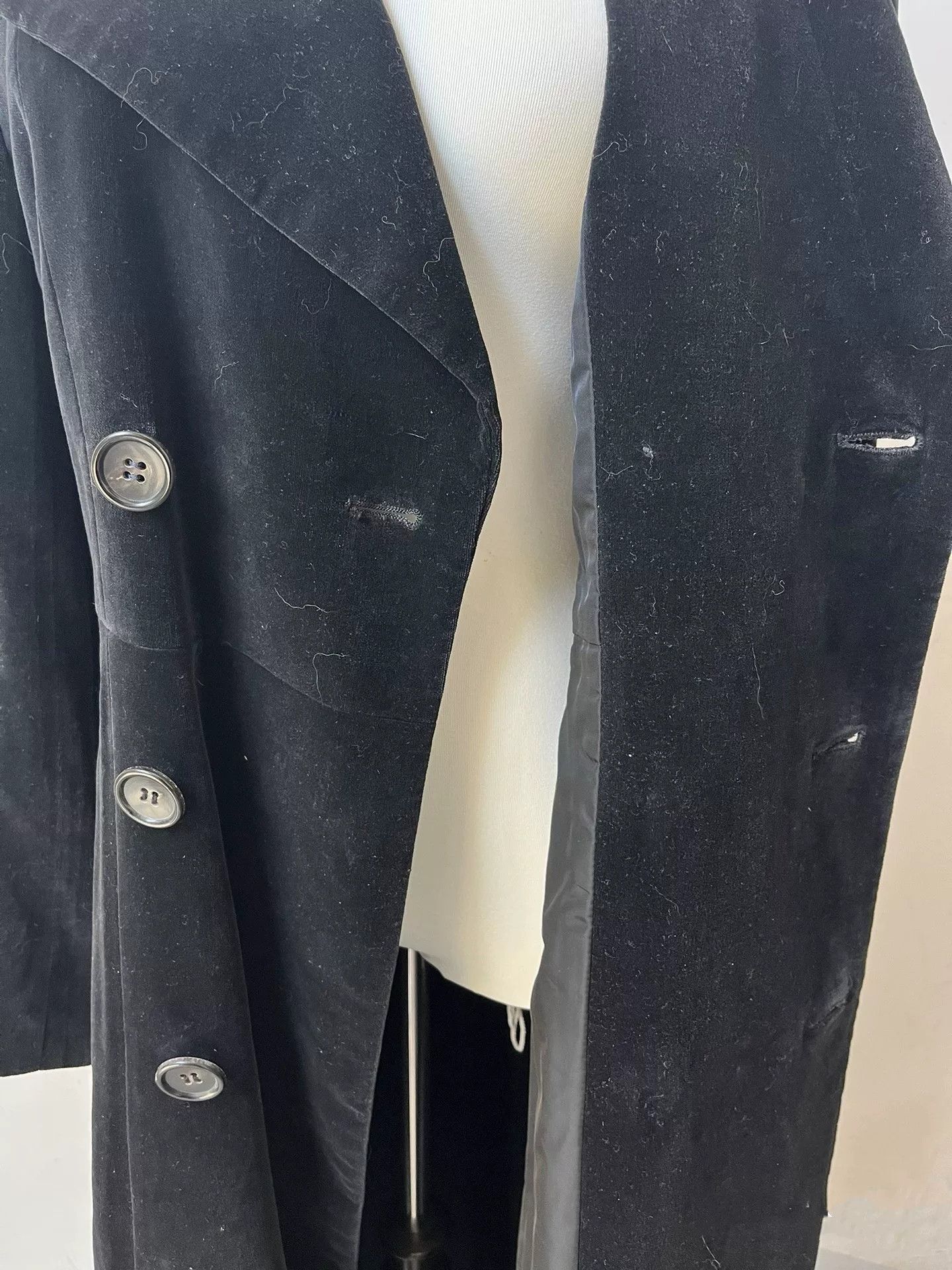 Junya Watanabe vintage velvet double-breasted coat Size US M / EU 48-50 / 2 - 9 Thumbnail