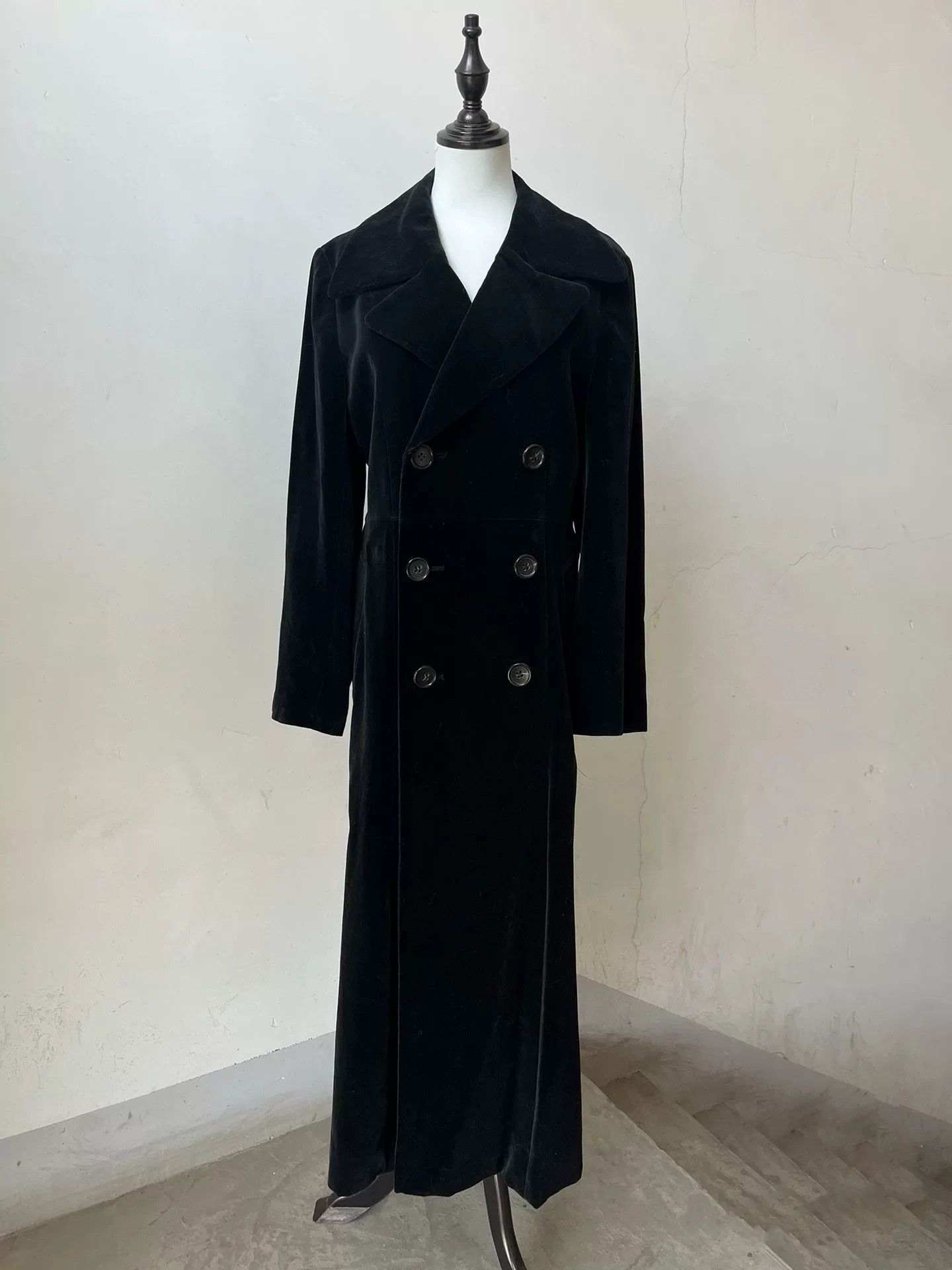 Junya Watanabe vintage velvet double-breasted coat Size US M / EU 48-50 / 2 - 4 Thumbnail