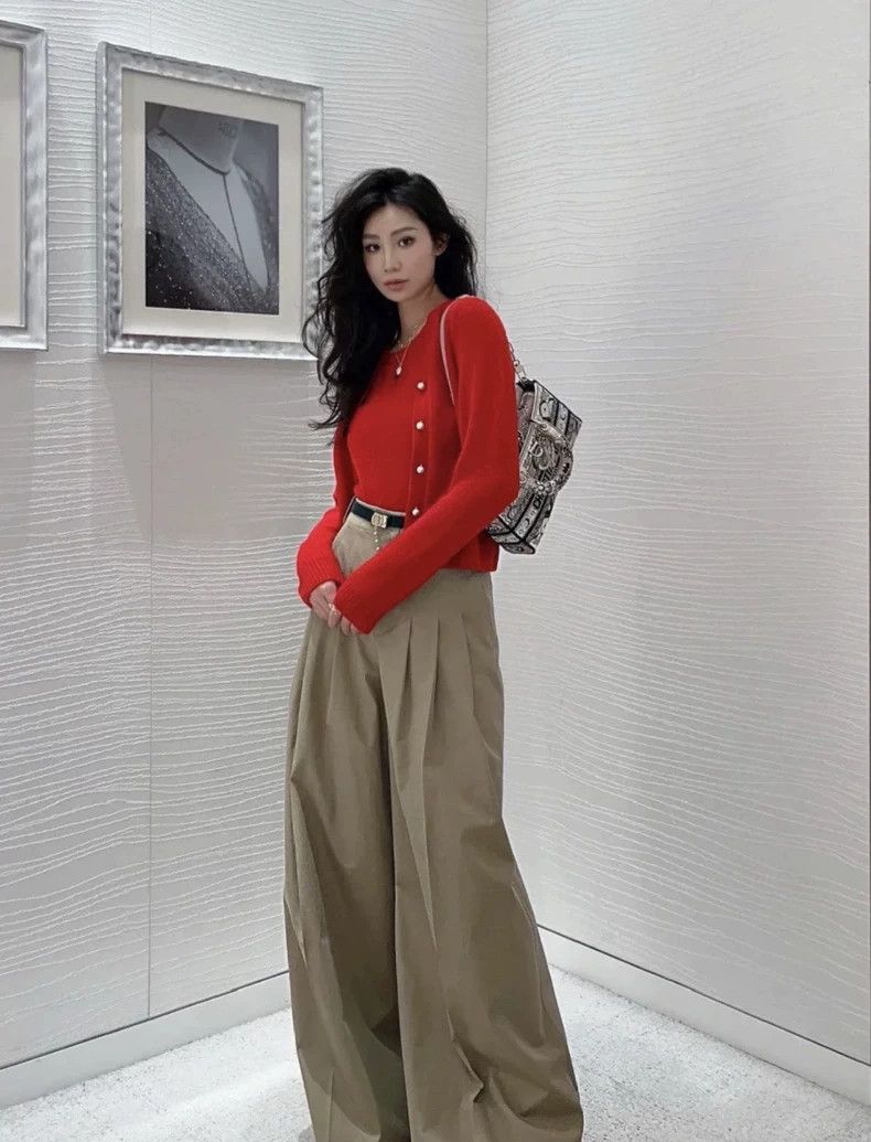 Dior Dior Beige Wide-Leg Pants Size 34 Size US 34 / EU 50 - 8 Thumbnail