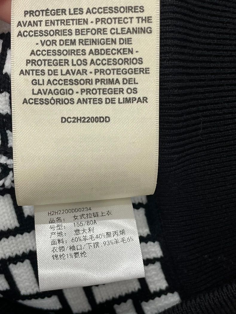 Hermes Hermes Black and White Mosaic Lapel Zip Jacket Coat Size US S / EU 44-46 / 1 - 6 Thumbnail