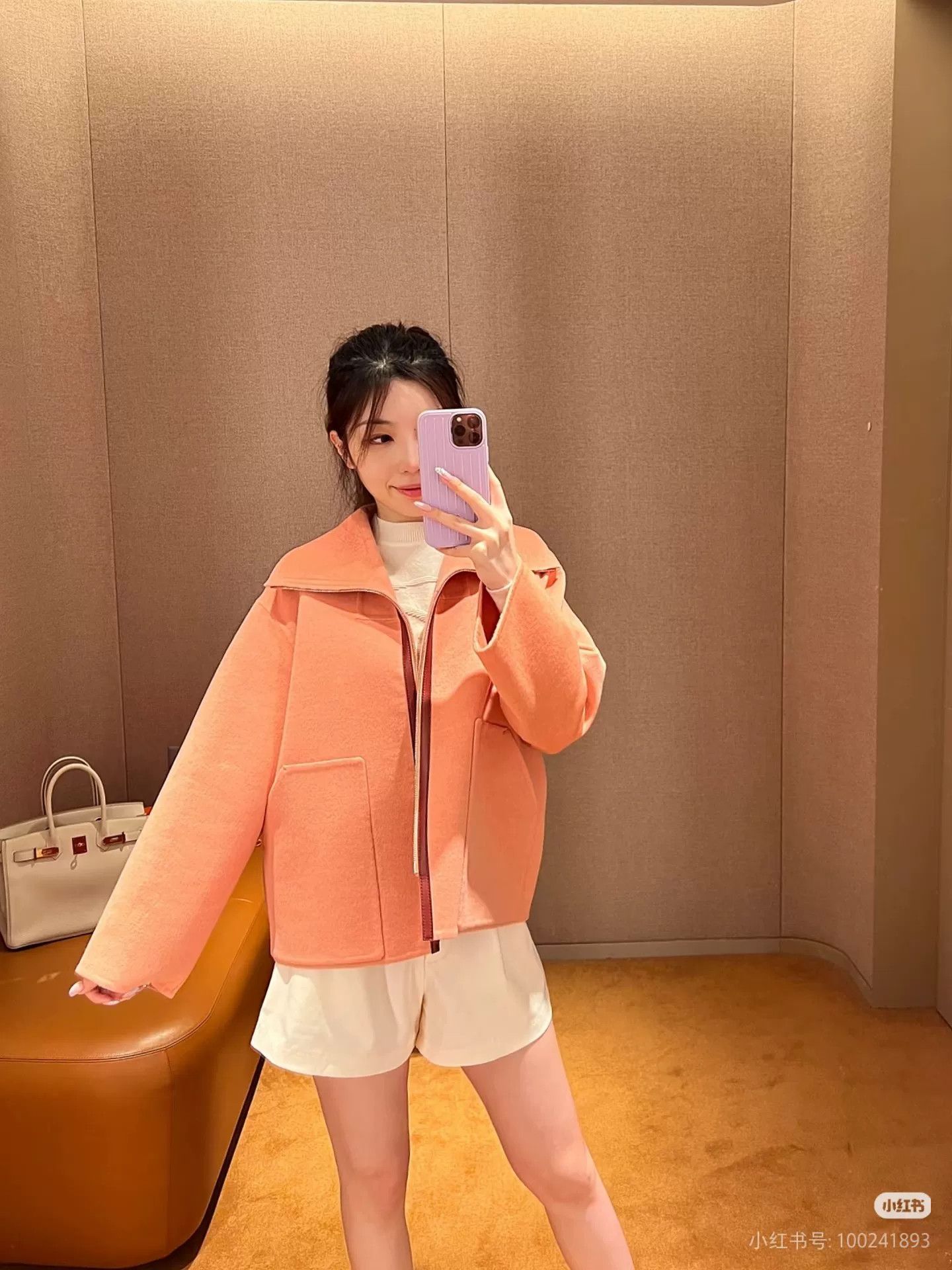 Hermes hermes pink short cashmere jacket Size US XS / EU 42 / 0 - 8 Thumbnail