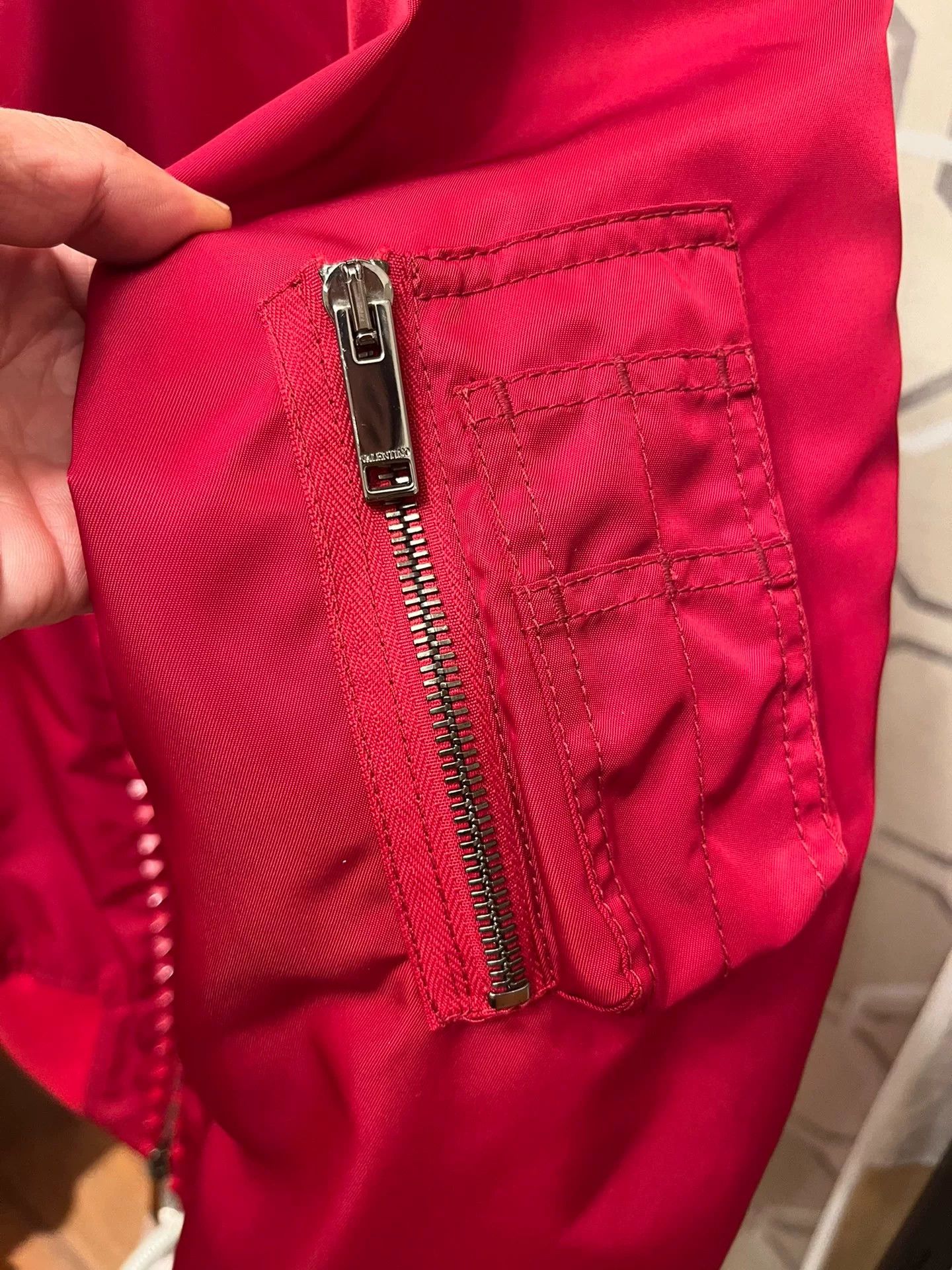 Valentino Valentino Red Studded Bomber Jacket Size US XS / EU 42 / 0 - 3 Thumbnail