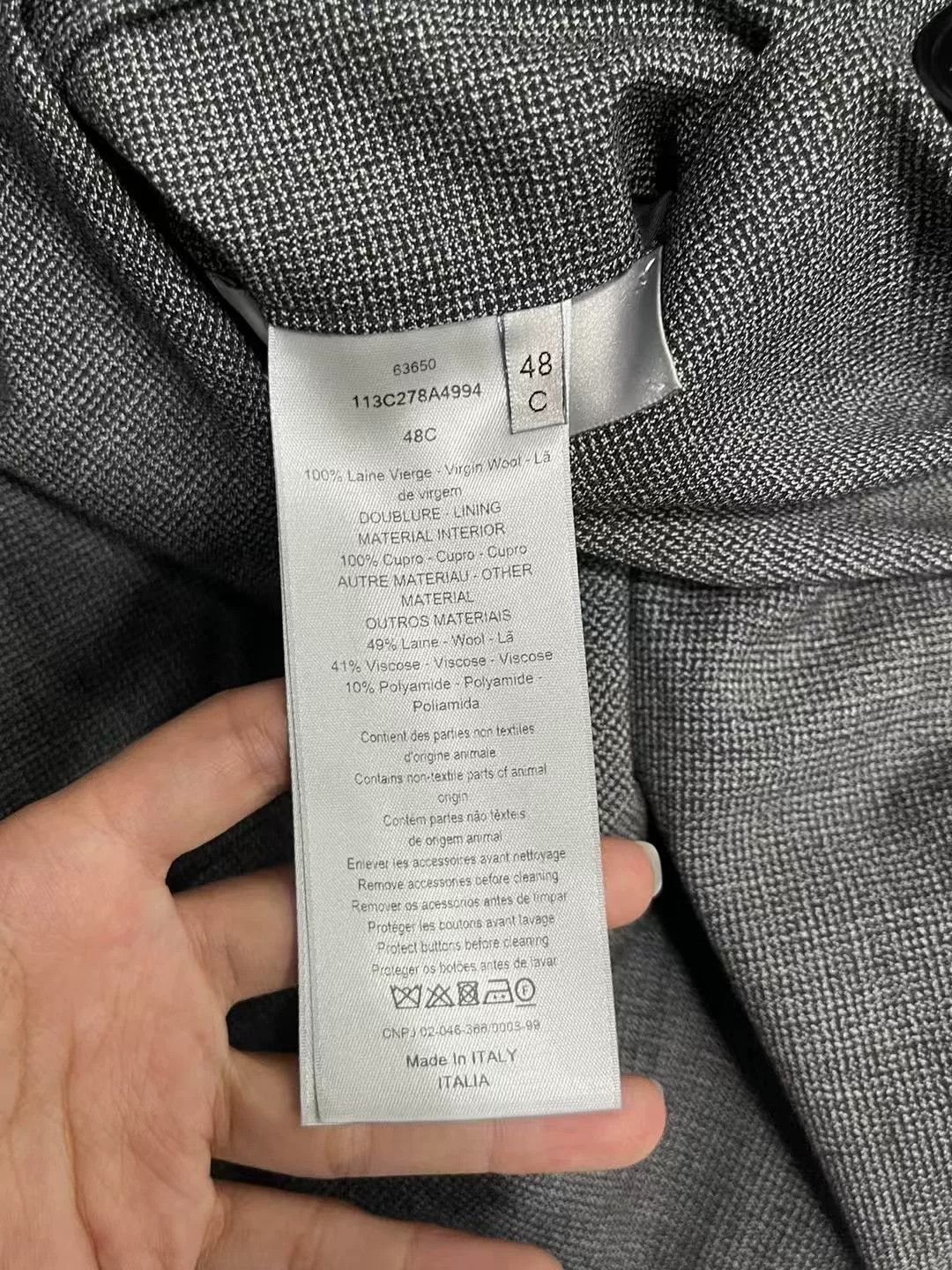 Dior Dior CD Gray Formal Blazer Size US L / EU 52-54 / 3 - 7 Thumbnail
