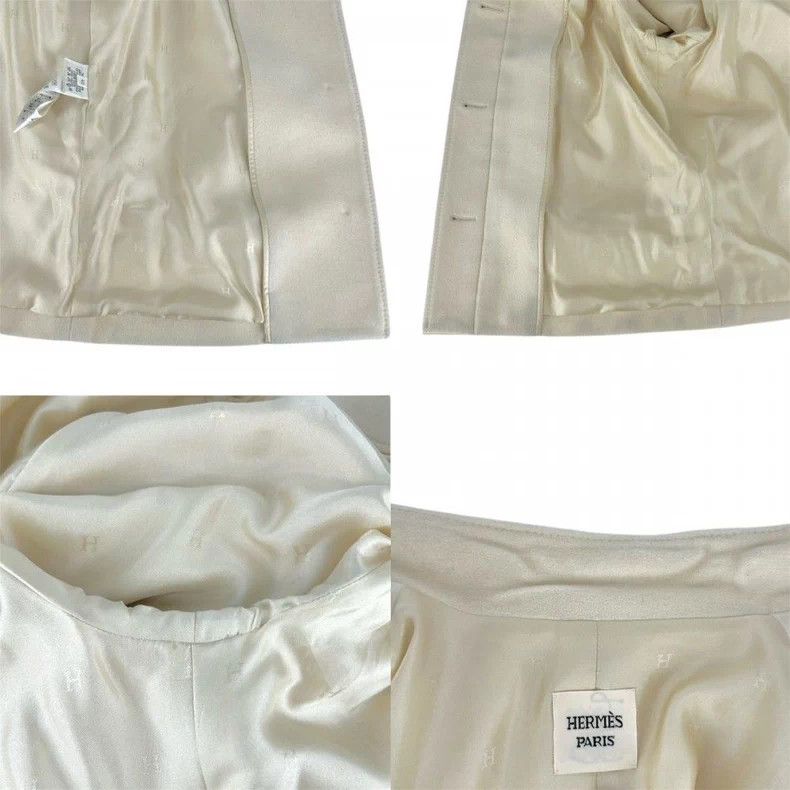 Hermes Hermes Cream Stand Collar Jacket Size US XS / EU 42 / 0 - 8 Thumbnail