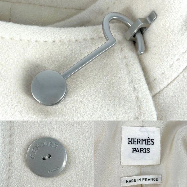 Hermes Hermes Cream Stand Collar Jacket Size US XS / EU 42 / 0 - 6 Thumbnail