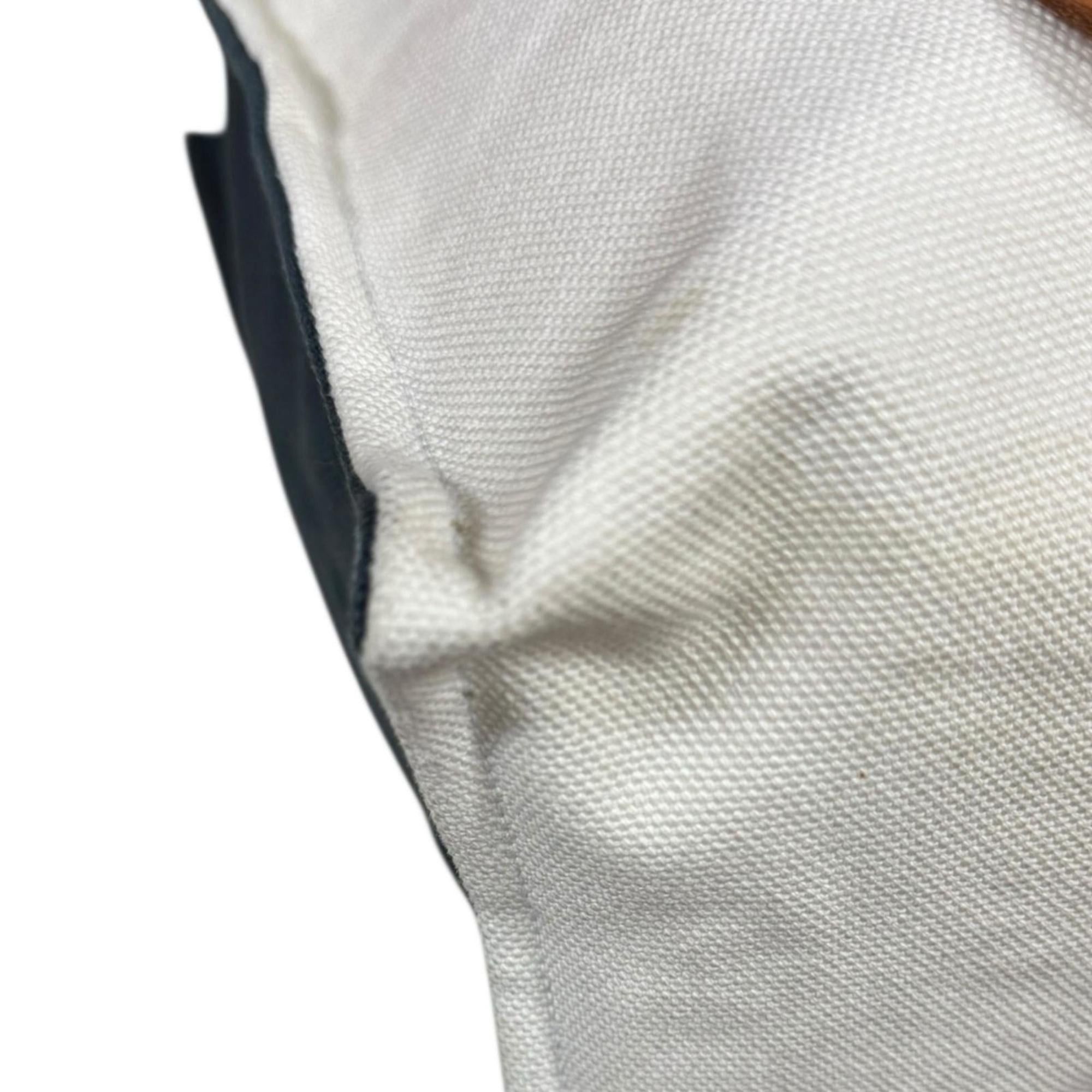 Hermes Hermès Shopping Tote Etrivière Shoulder Bag, Canvas, White, Men's/Women's, Pre-owned HERMES Size ONE SIZE - 12 Thumbnail