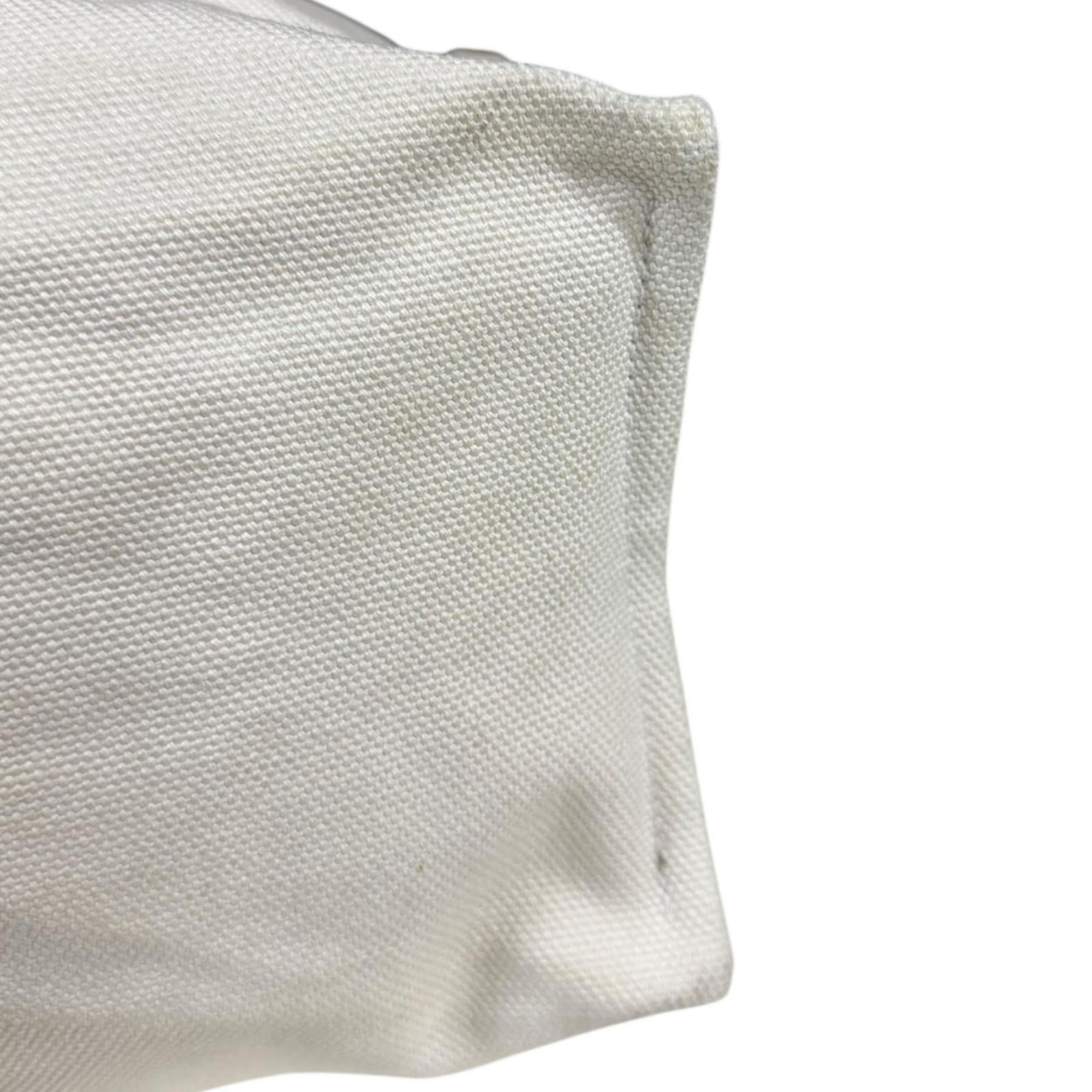Hermes Hermès Shopping Tote Etrivière Shoulder Bag, Canvas, White, Men's/Women's, Pre-owned HERMES Size ONE SIZE - 13 Thumbnail