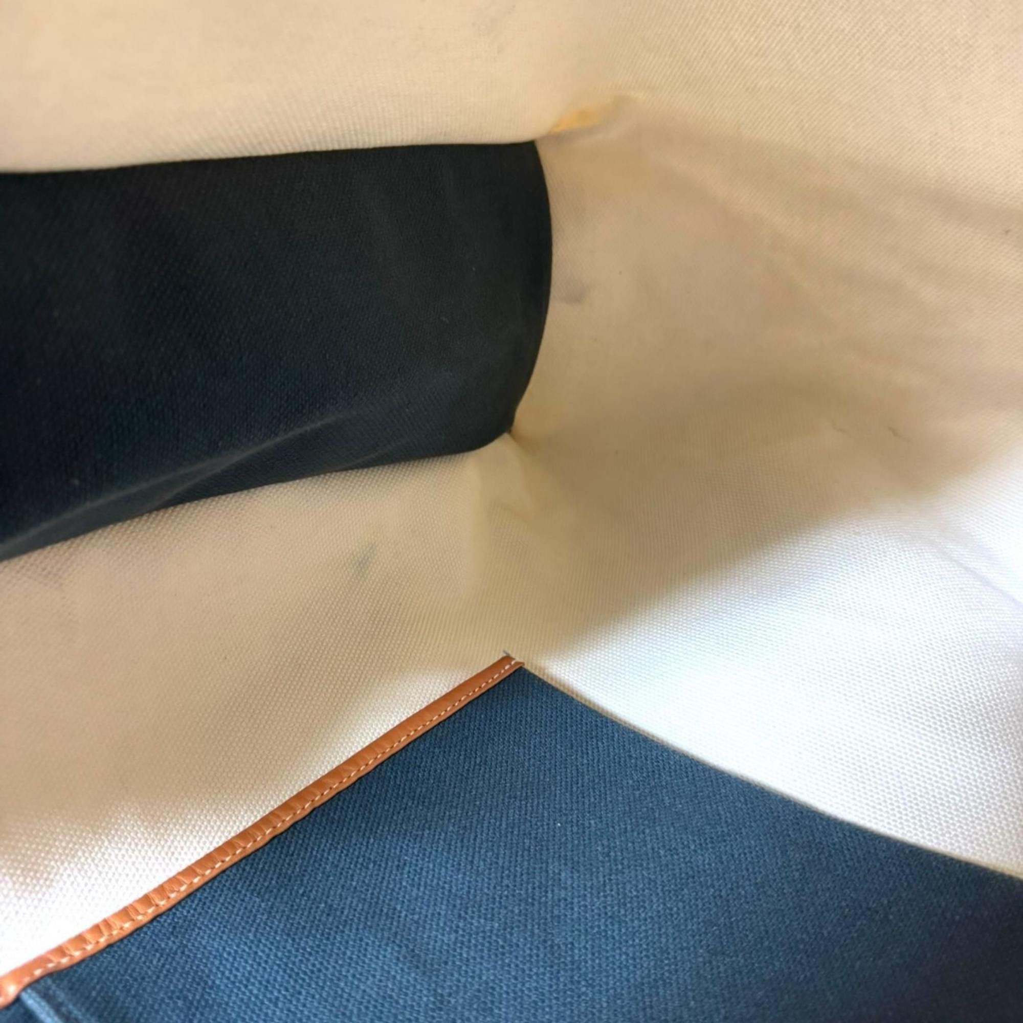 Hermes Hermès Shopping Tote Etrivière Shoulder Bag, Canvas, White, Men's/Women's, Pre-owned HERMES Size ONE SIZE - 8 Thumbnail