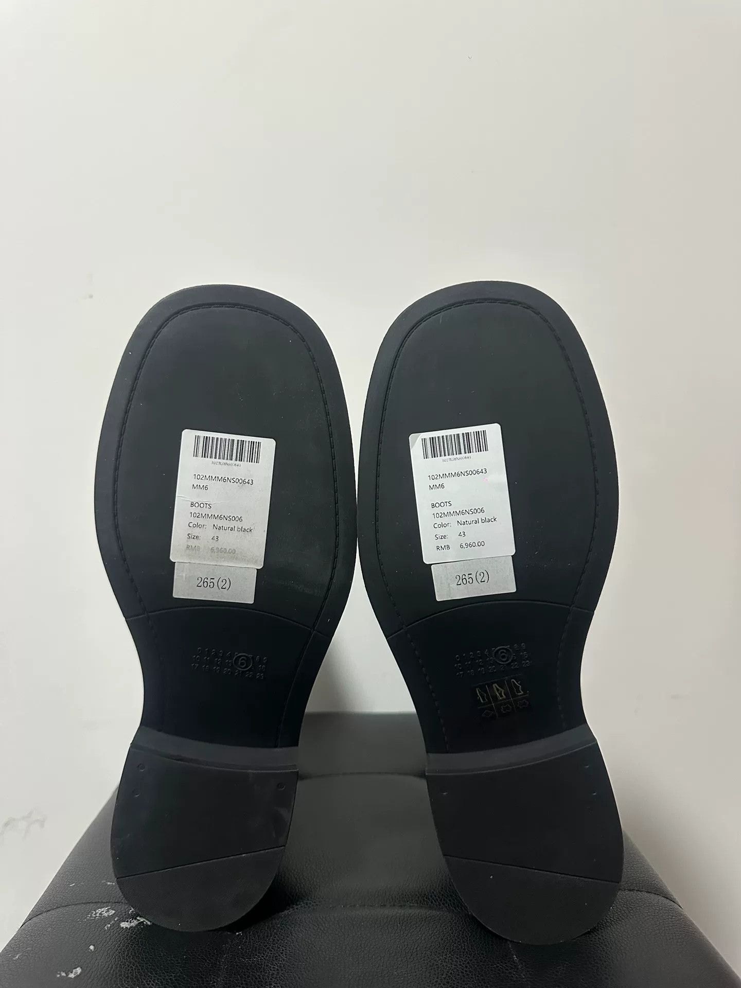 MM6 black plush round toe metal boots Size US 10 / EU 43 - 5 Thumbnail