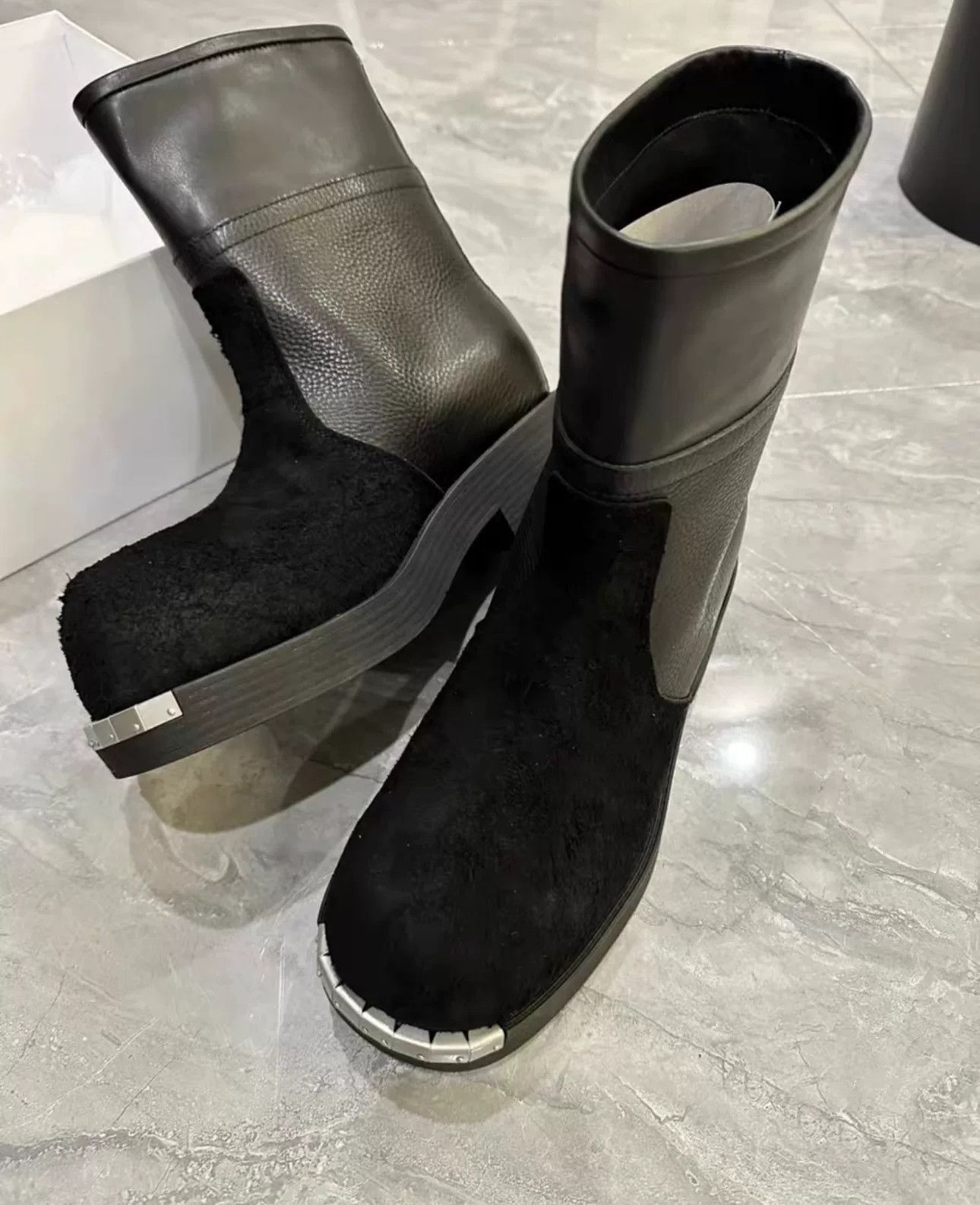 MM6 black metallic ankle boots by maison margiela Size US 10 / EU 43 - 8 Thumbnail