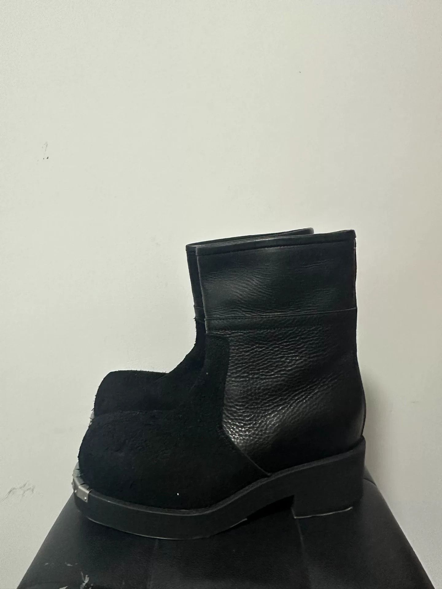 MM6 black metallic ankle boots by maison margiela Size US 10 / EU 43 - 2 Thumbnail