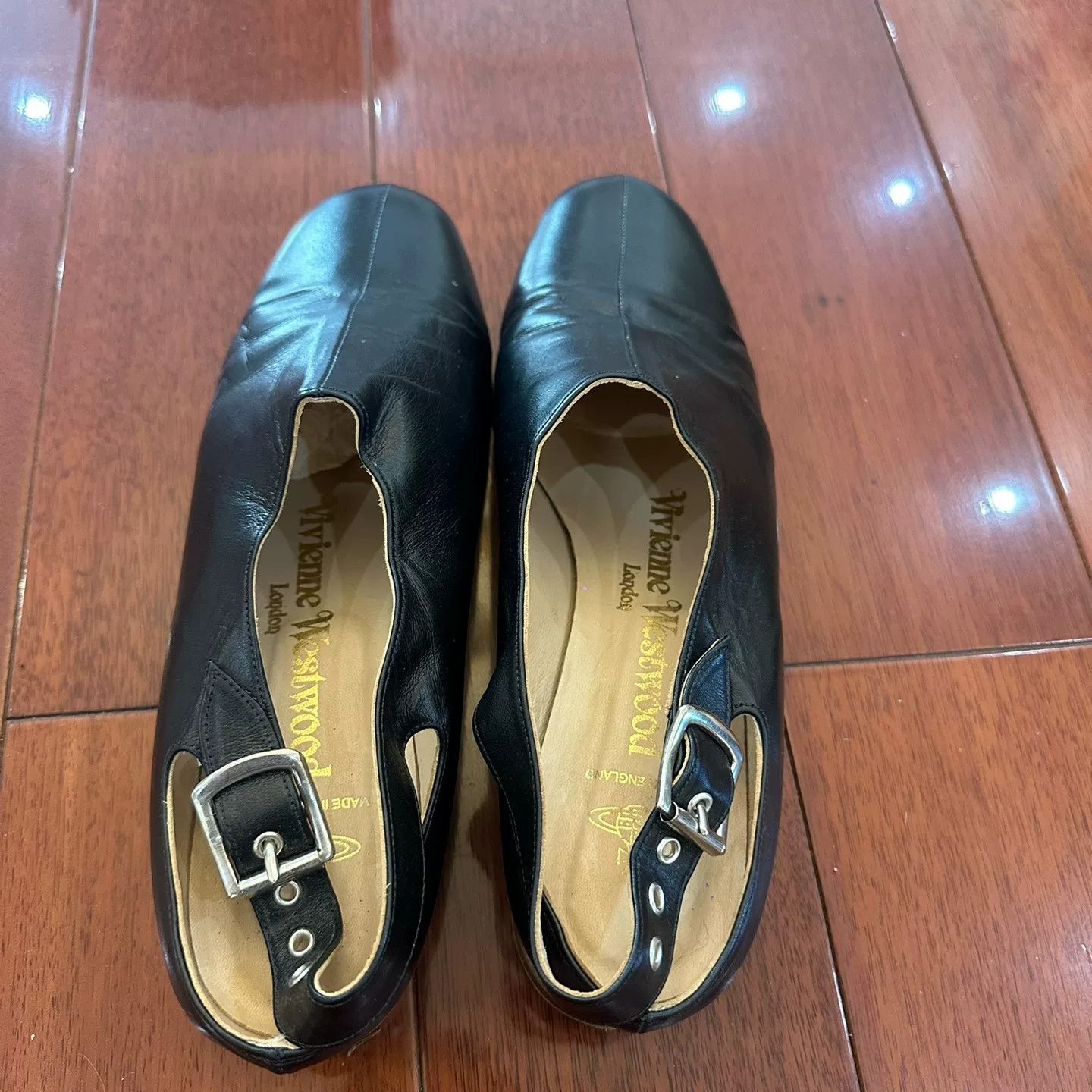 Vivienne Westwood vivienne westwood black leather sling back shoes Size US 10 / IT 40 - 2 Thumbnail
