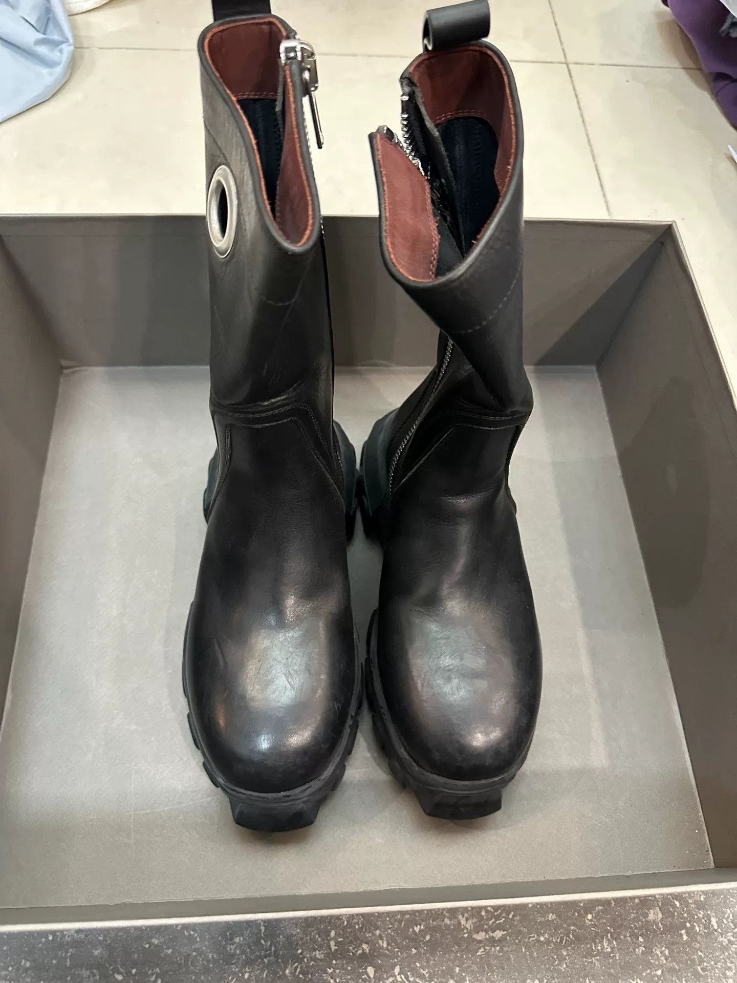 Rick Owens rick owens high-top side zipper octopus boots Size US 5 / IT 35 - 2 Thumbnail