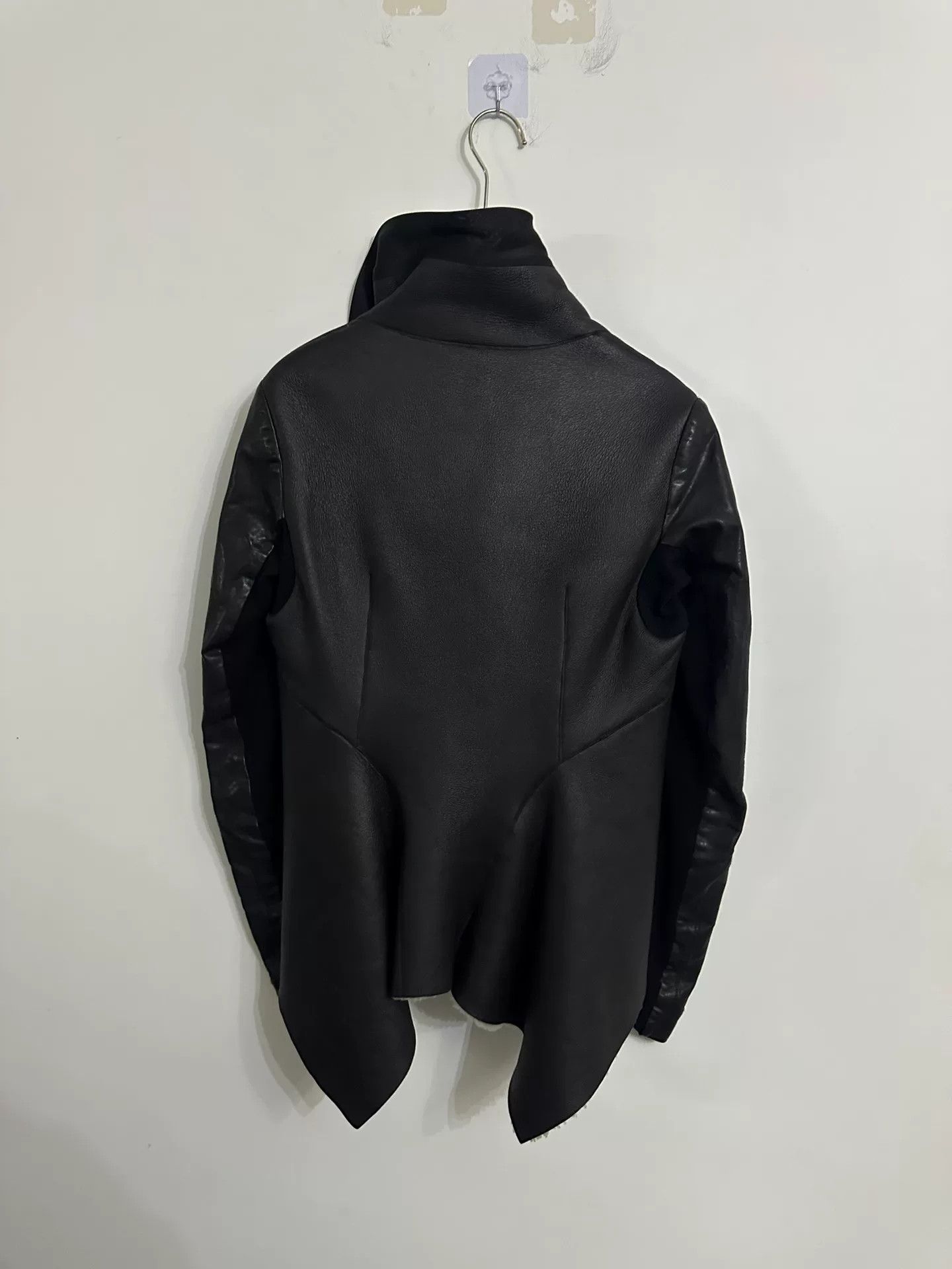 Rick Owens rick owens leather jacket with unique collar Size US L / EU 52-54 / 3 - 2 Thumbnail