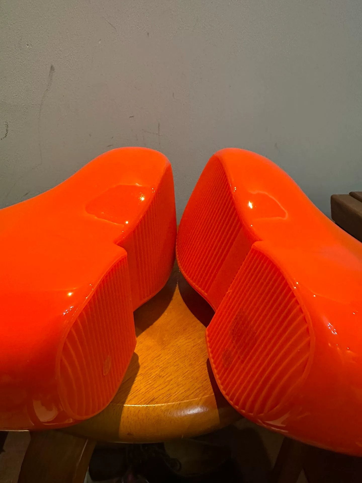 Balenciaga Balenciaga Technoclog Orange Clogs Size 42 Size US 11 / IT 41 - 3 Thumbnail