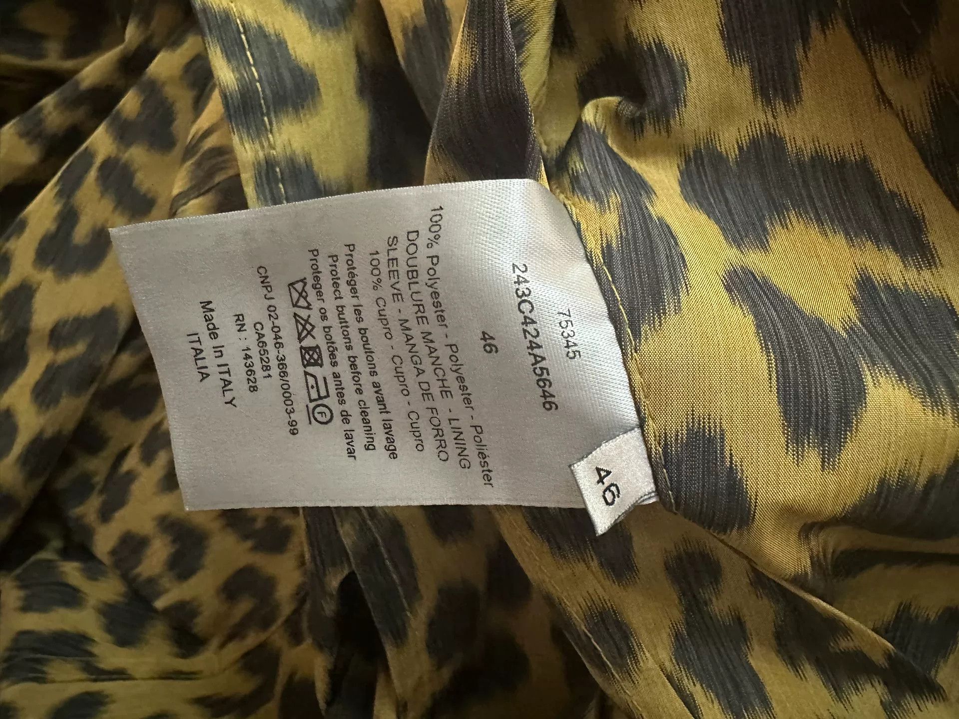 Dior Dior Leopard Print Cape Shirt Size L / US 10 / IT 46 - 4 Thumbnail