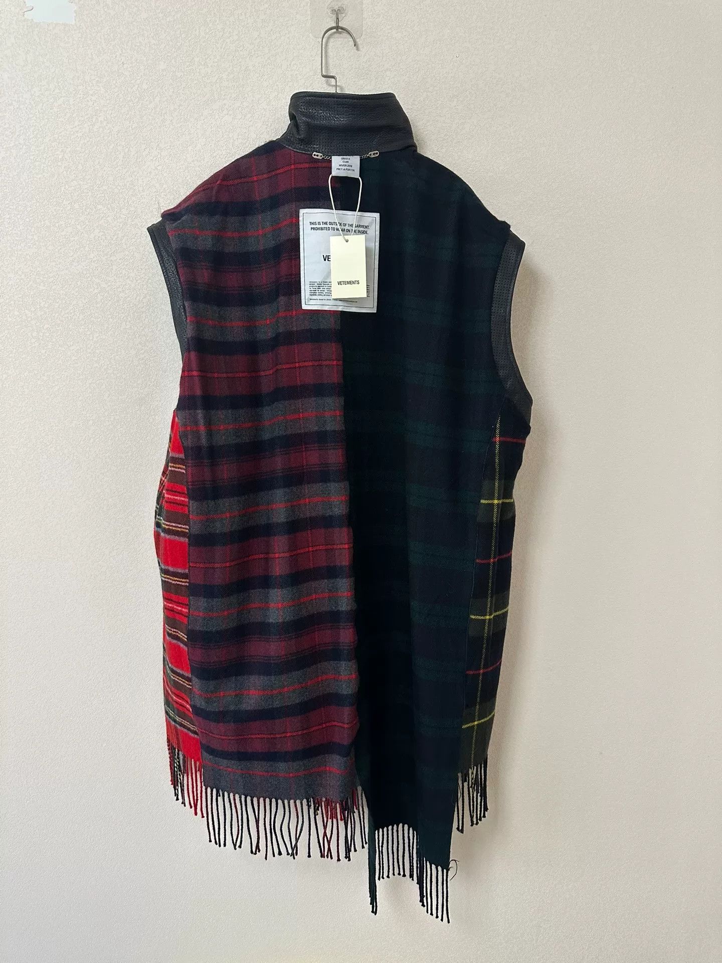 Vetements vetements fringed checkered leather vest Size US S / EU 44-46 / 1 - 4 Thumbnail