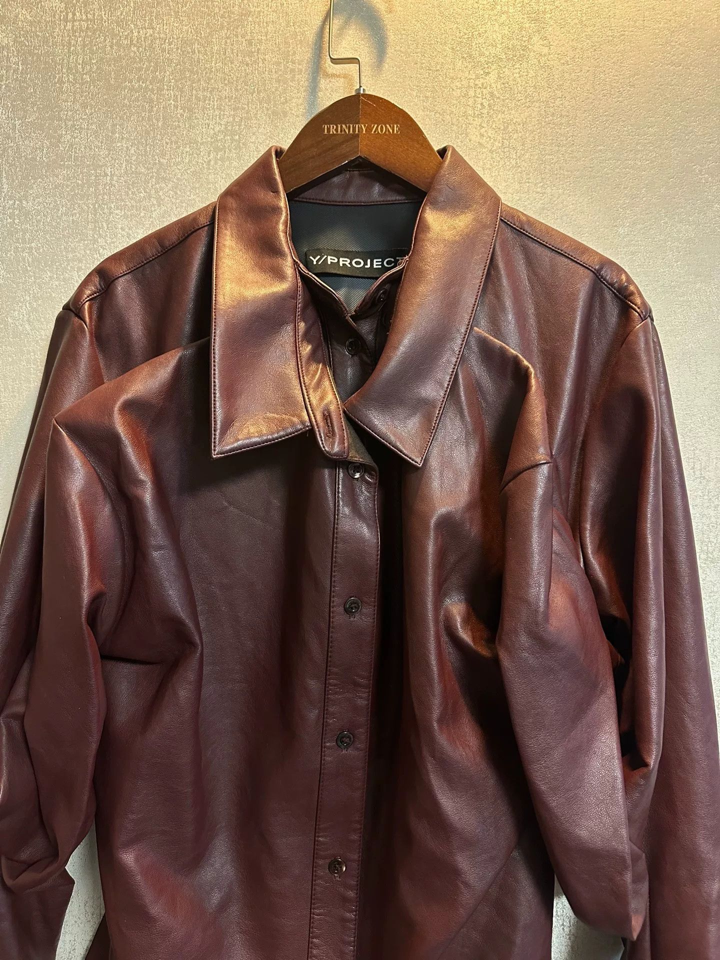 Y/Project Y/project Double-layered Leather Shirt Jacket Size US M / EU 48-50 / 2 - 3 Thumbnail