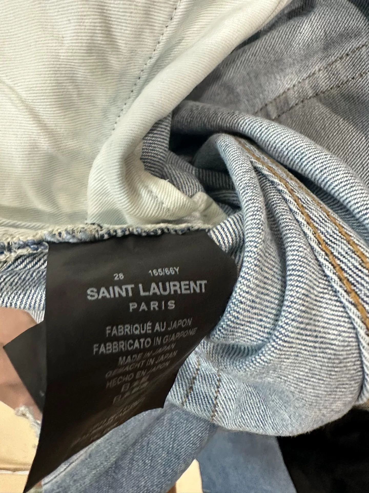 Saint Laurent Paris Saint Laurent Distressed Blue Denim Jeans Size US 28 / EU 44 - 3 Thumbnail
