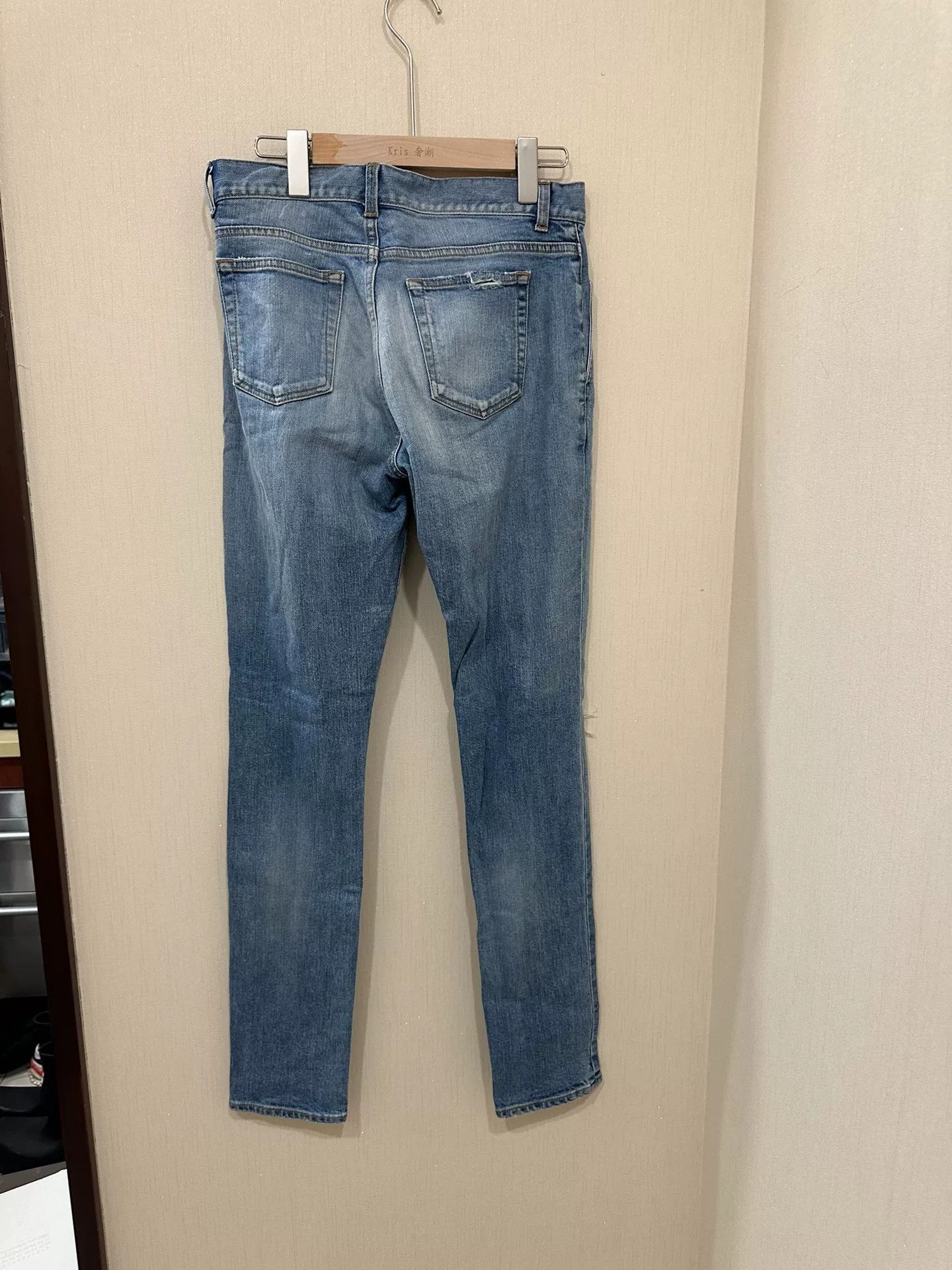 Saint Laurent Paris Saint Laurent Distressed Blue Denim Jeans Size US 28 / EU 44 - 2 Thumbnail