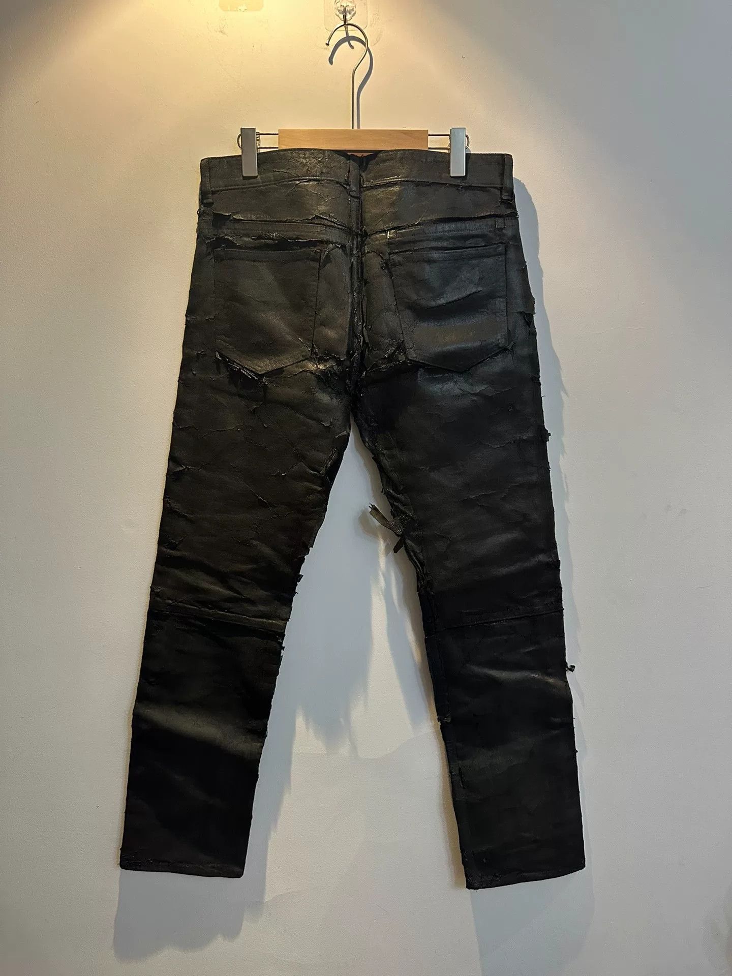 Givenchy Givenchy MMW Black Paint Splash Jeans Size US 31 - 2 Thumbnail