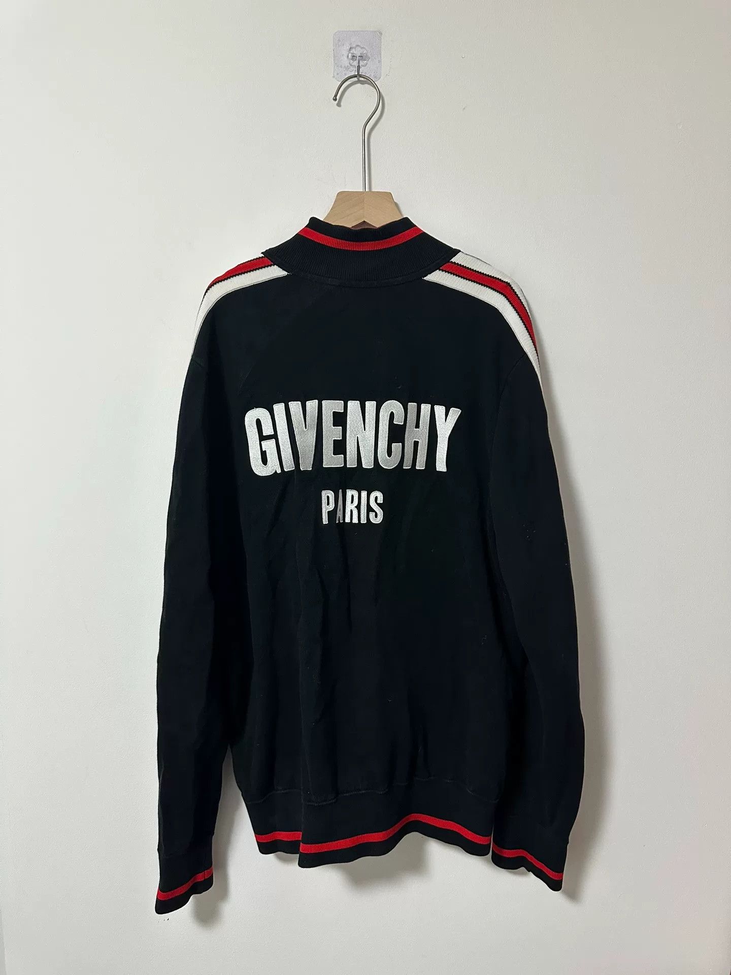 Givenchy Givenchy Black Embroidered Logo Baseball Jacket Size US XL / EU 56 / 4 - 2 Thumbnail