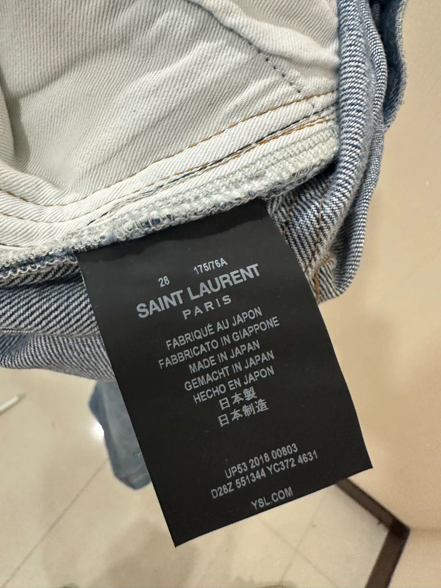 Saint Laurent Paris Saint Laurent Ripped Blue Denim Pants Size US 28 / EU 44 - 4 Thumbnail