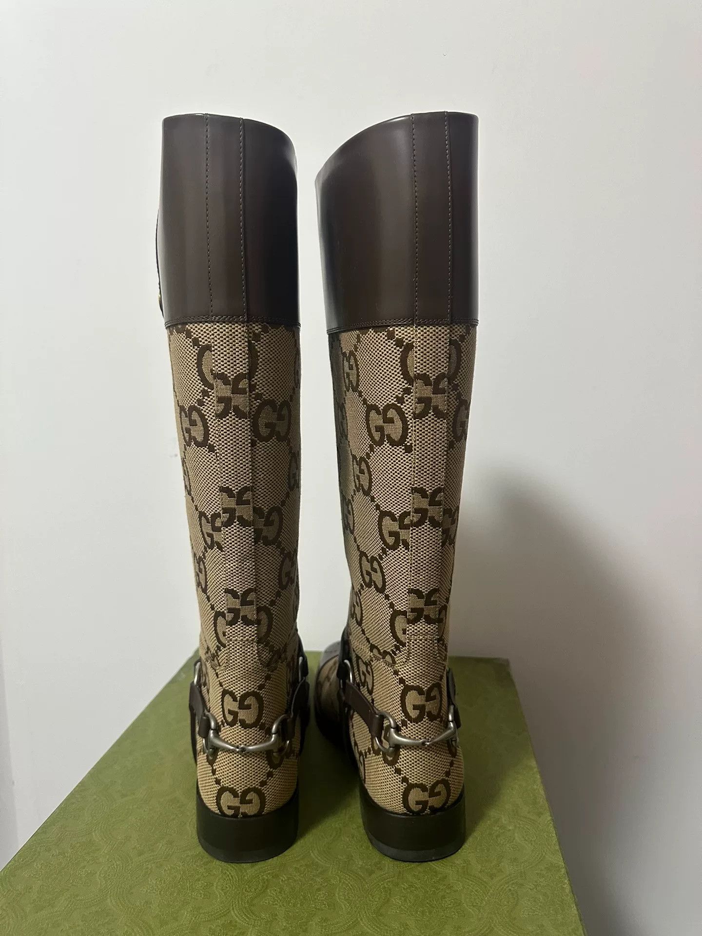 Gucci gucci monogram leather riding boots size 10 Size US 10 / EU 43 - 3 Thumbnail