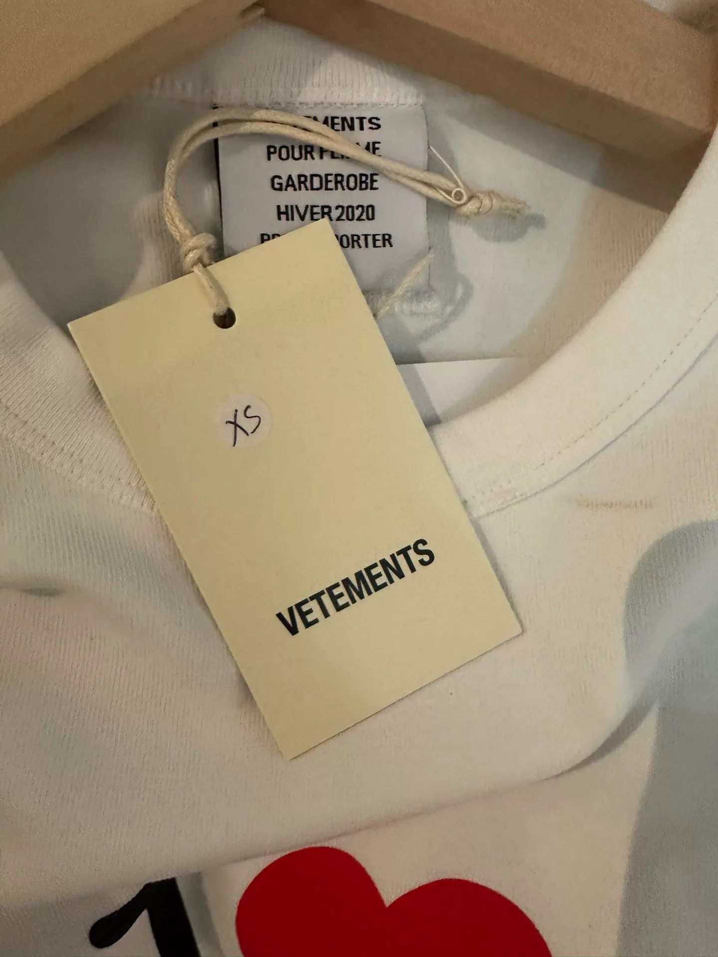 Vetements vetements short sleeve love t-shirt Size XS / US 0-2 / IT 36-38 - 3 Thumbnail