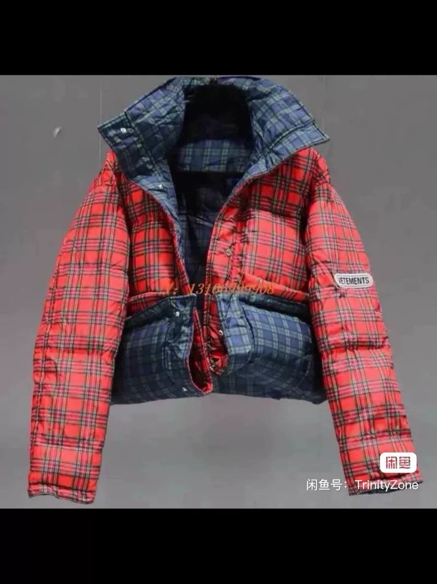 Vetements reversible plaid puffer jacket with hoods Size US L / EU 52-54 / 3 - 6 Thumbnail