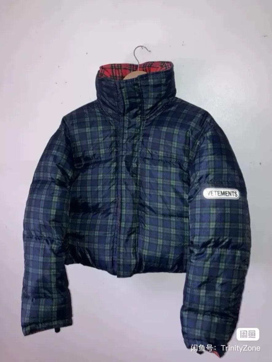 Vetements reversible plaid puffer jacket with hoods Size US L / EU 52-54 / 3 - 9 Thumbnail