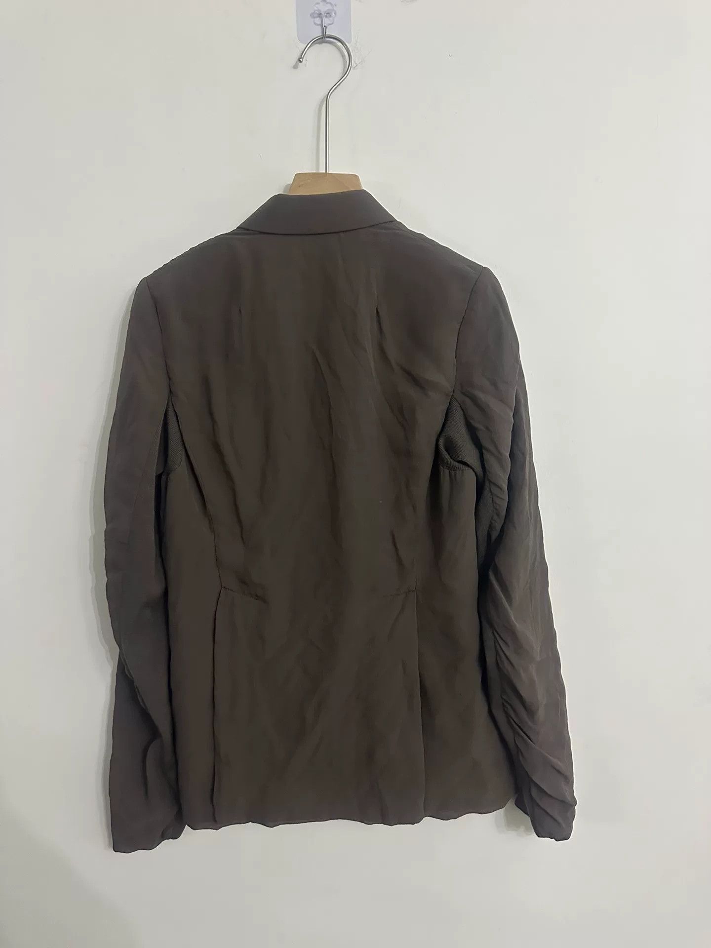 Rick Owens Rick Owens Wrinkled Satin Blazer Jacket Size US M / EU 48-50 / 2 - 2 Thumbnail
