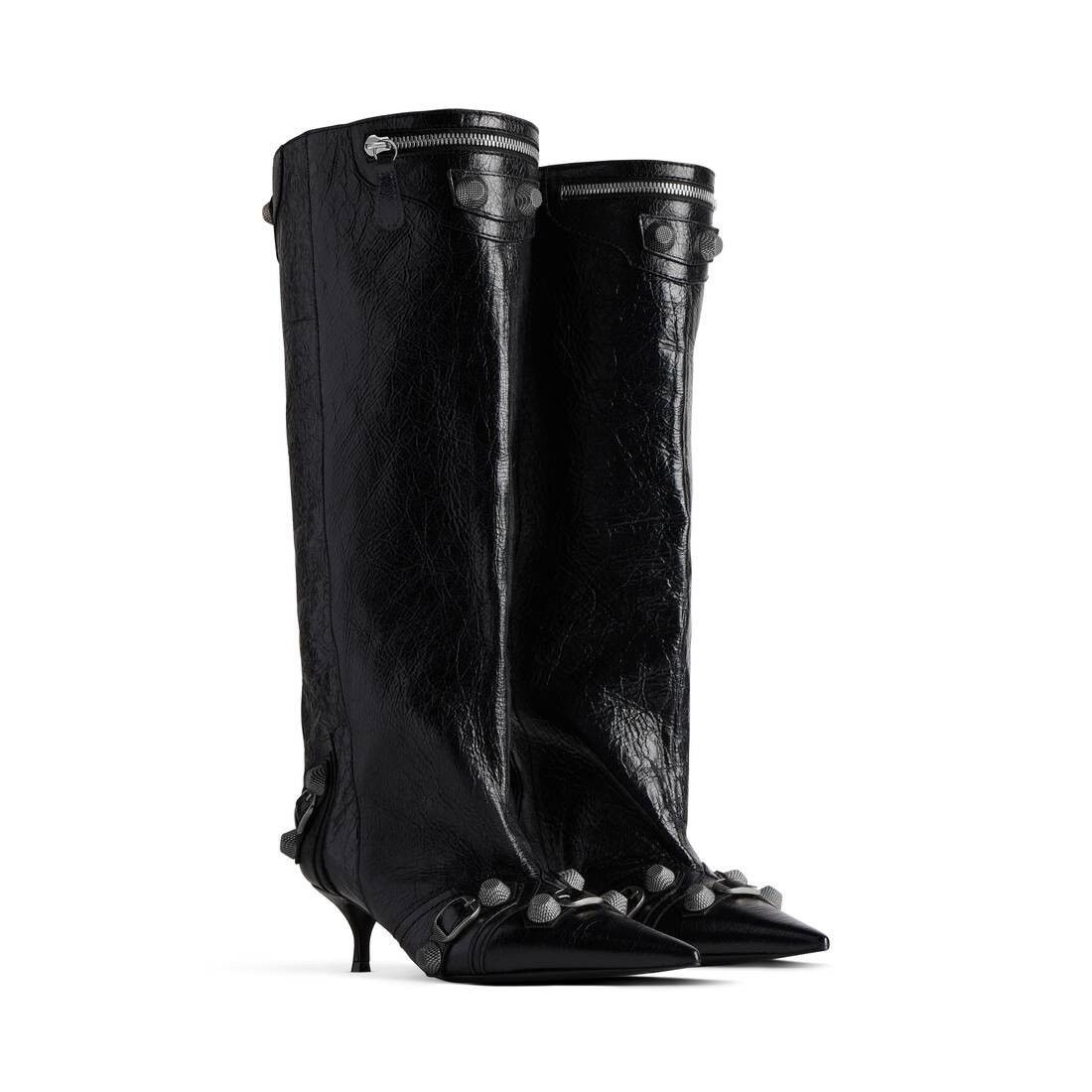 Balenciaga Cagole Wide Boots in Black Size US 8 / IT 38 - 2 Thumbnail
