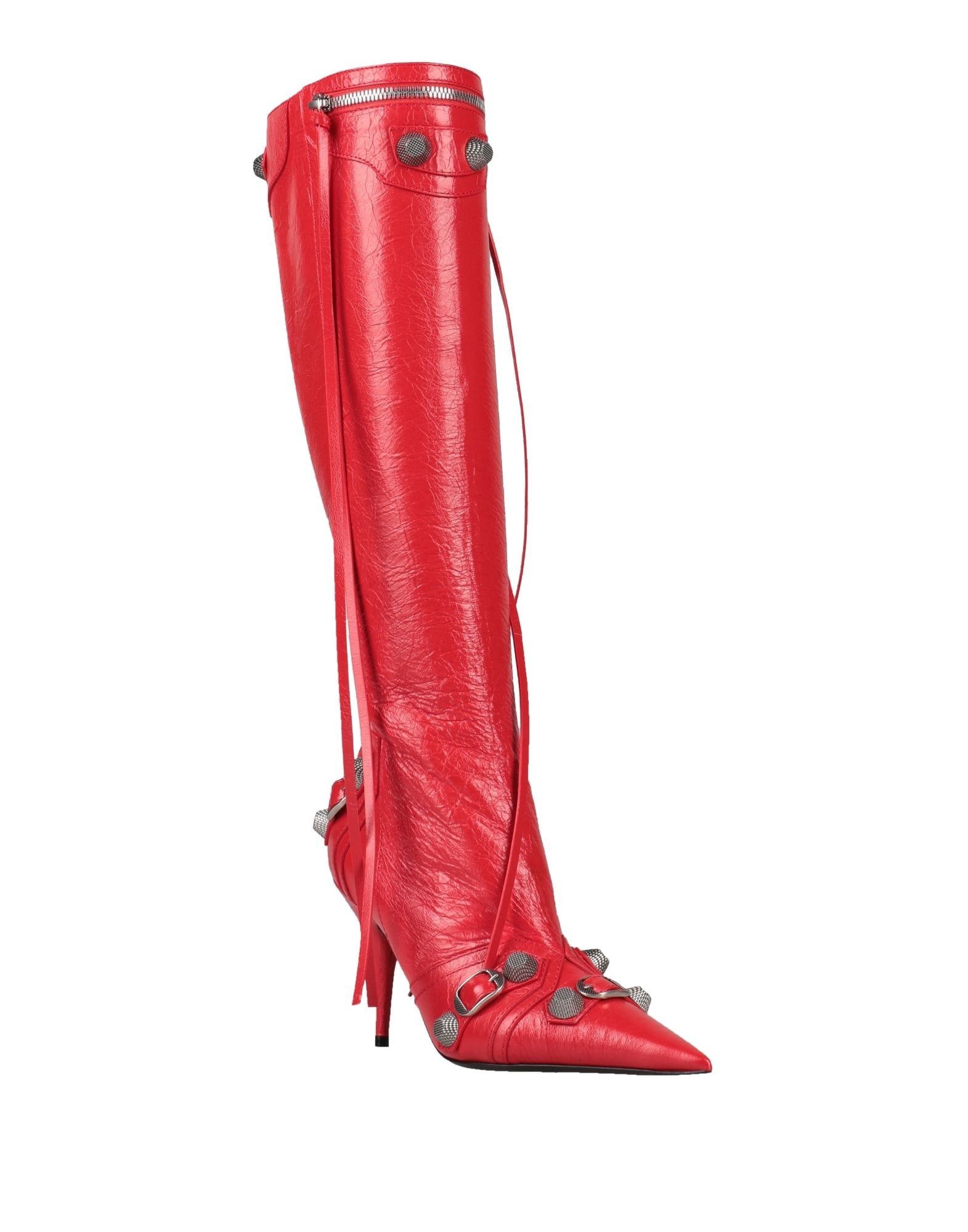 Balenciaga Cagole 90mm Leather Knee-High Boots in red Size US 6 / IT 36 - 2 Thumbnail