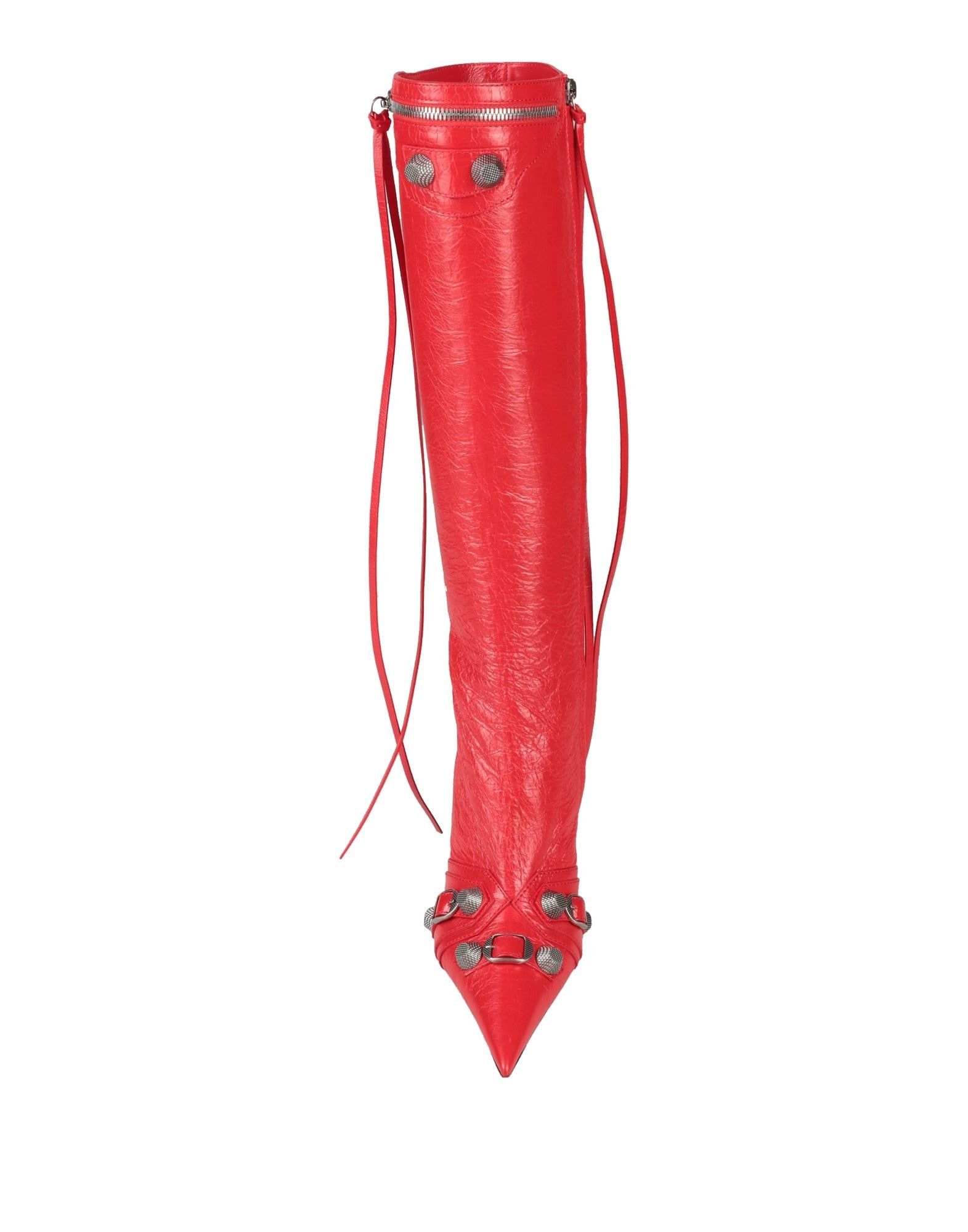Balenciaga Cagole 90mm Leather Knee-High Boots in red Size US 6 / IT 36 - 4 Thumbnail