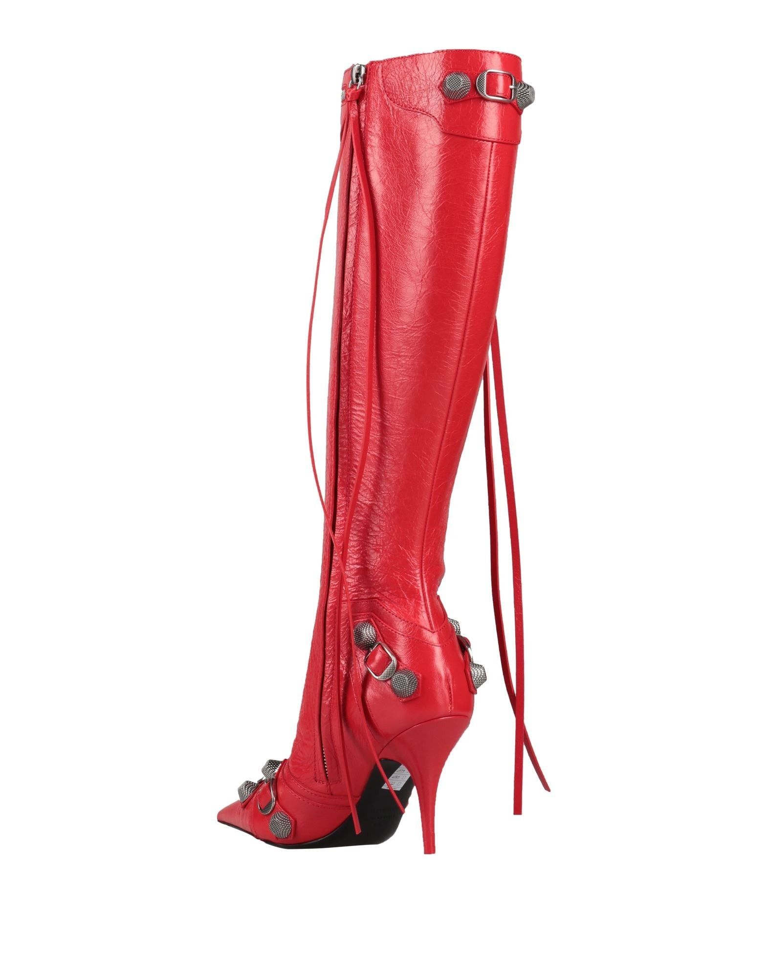 Balenciaga Cagole 90mm Leather Knee-High Boots in red Size US 12 / IT 42 - 3 Thumbnail