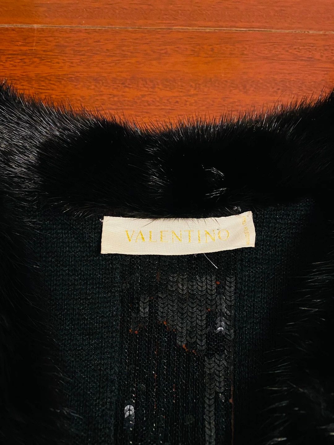 Valentino Valentino Sequin Black Fur Coat Size US S / EU 44-46 / 1 - 3 Thumbnail