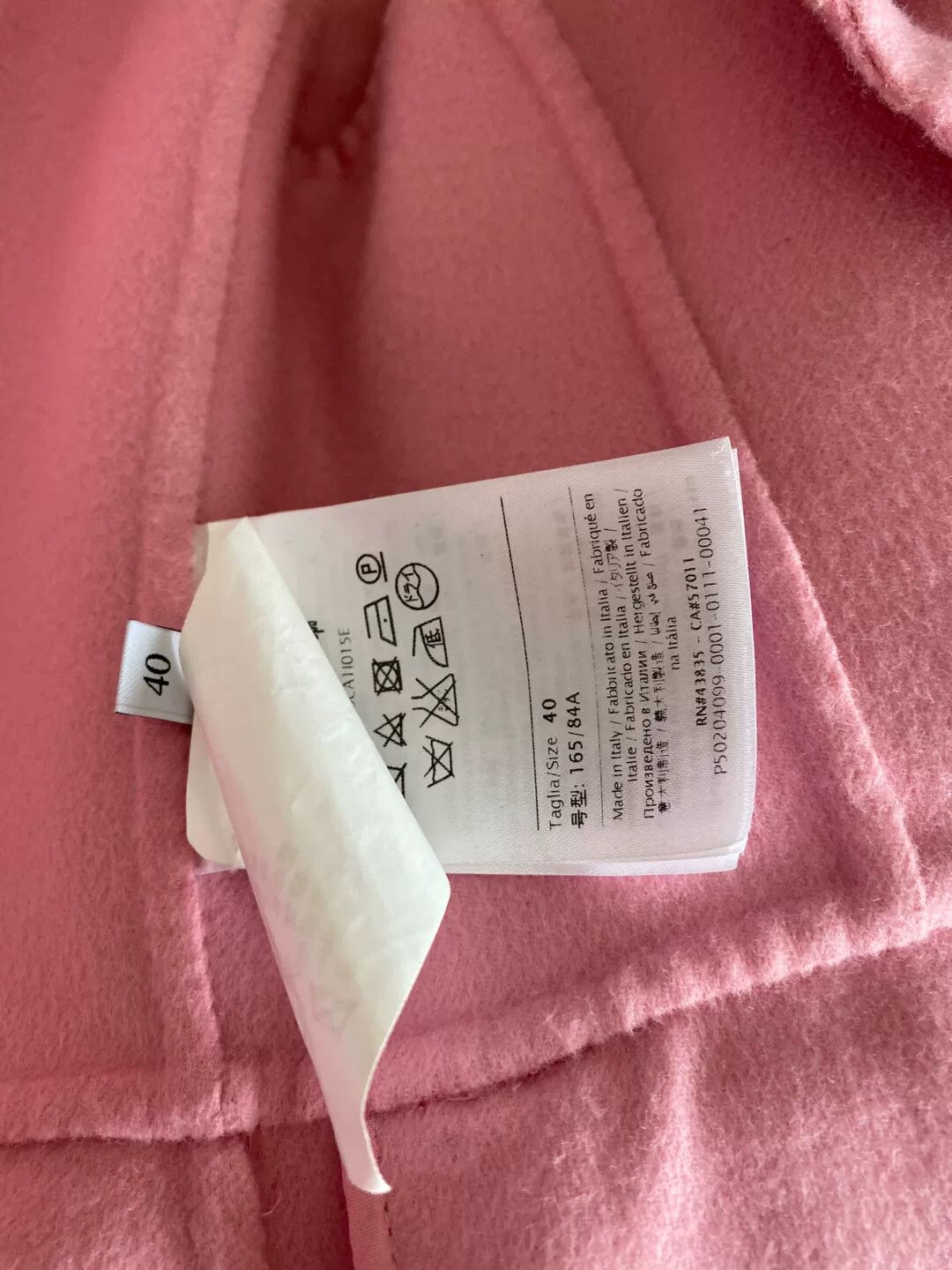 Valentino Valentino Pink Wool Cashmere Coat Size US S / EU 44-46 / 1 - 3 Thumbnail