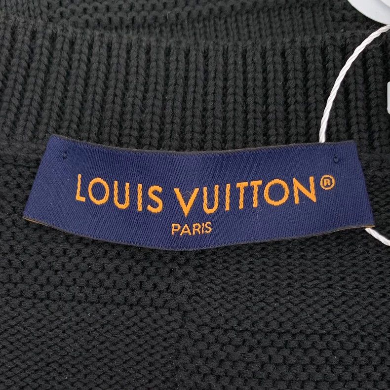 Louis Vuitton Louis Vuitton Black Checker Logo Sweater Size US XS / EU 42 / 0 - 5 Thumbnail