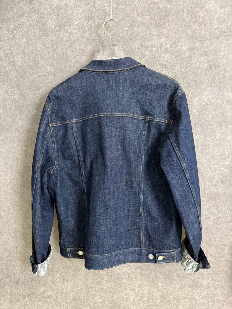 Dior Dior Denim Jacket with Printed Lining Size US L / EU 52-54 / 3 - 2 Thumbnail