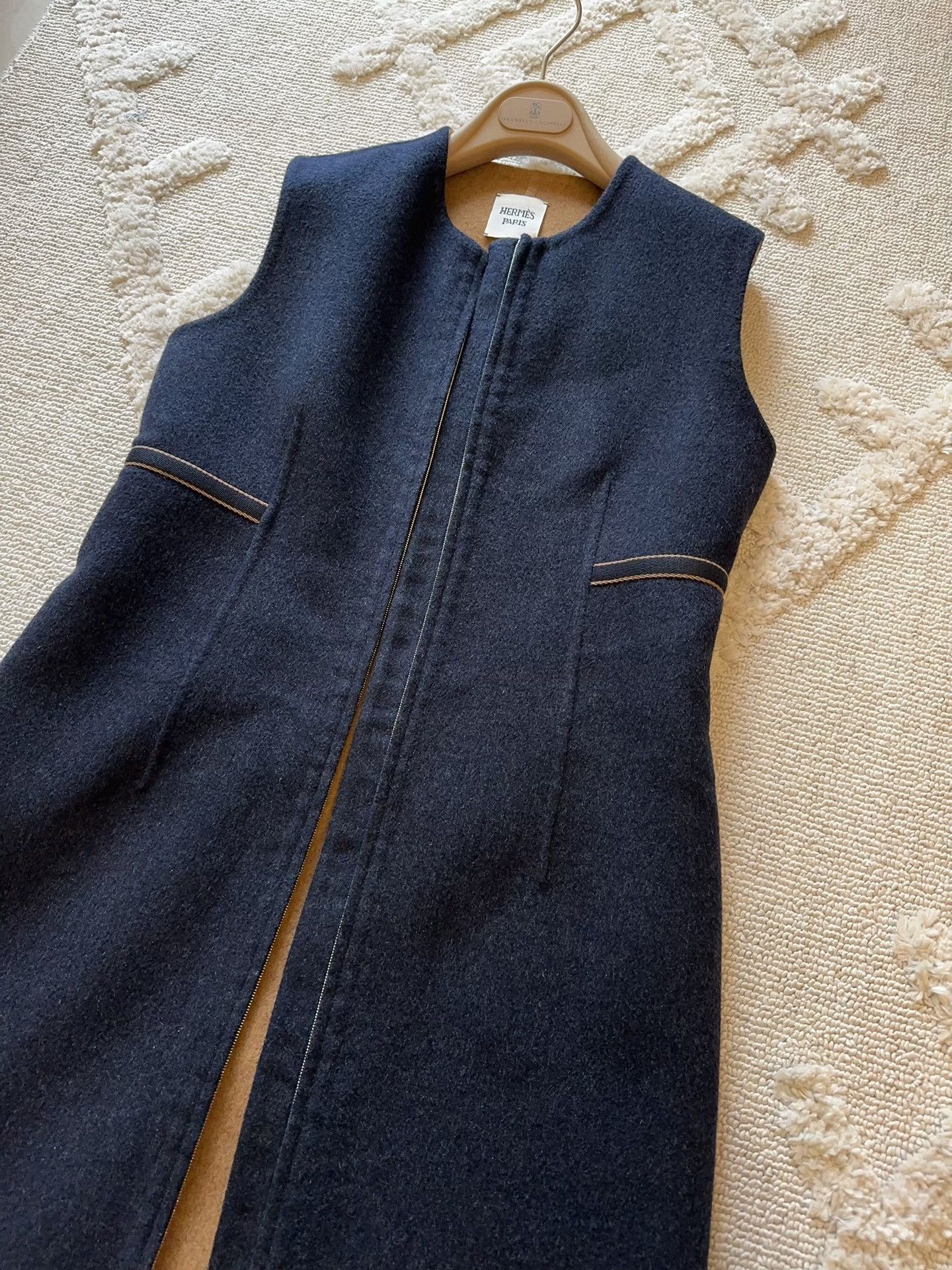 Hermes Hermes Cashmere Vest Dress Navy Size US S / EU 44-46 / 1 - 7 Thumbnail