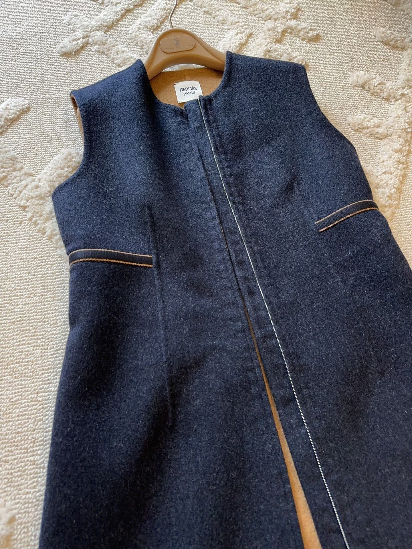 Hermes Hermes Cashmere Vest Dress Navy Size US S / EU 44-46 / 1 - 5 Thumbnail