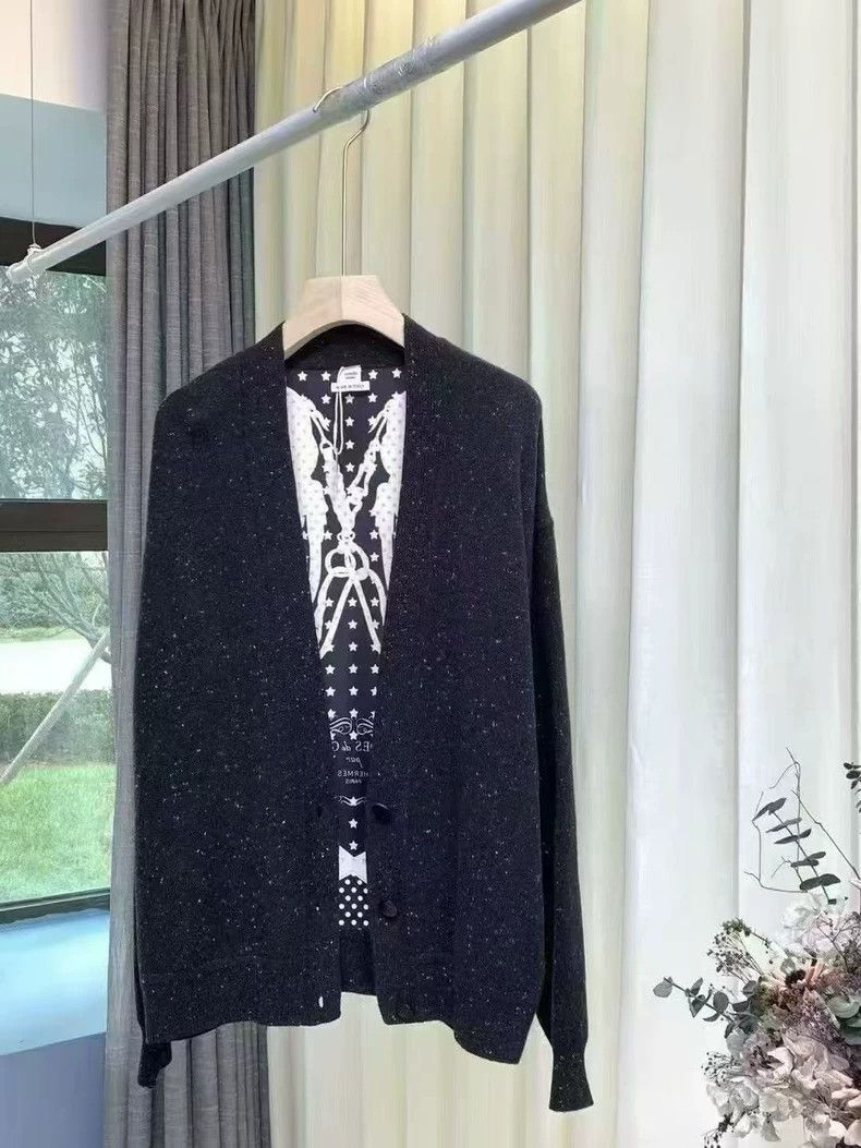Hermes HERMES Silk Blend Cardigan Coat Size US L / EU 52-54 / 3 - 5 Thumbnail