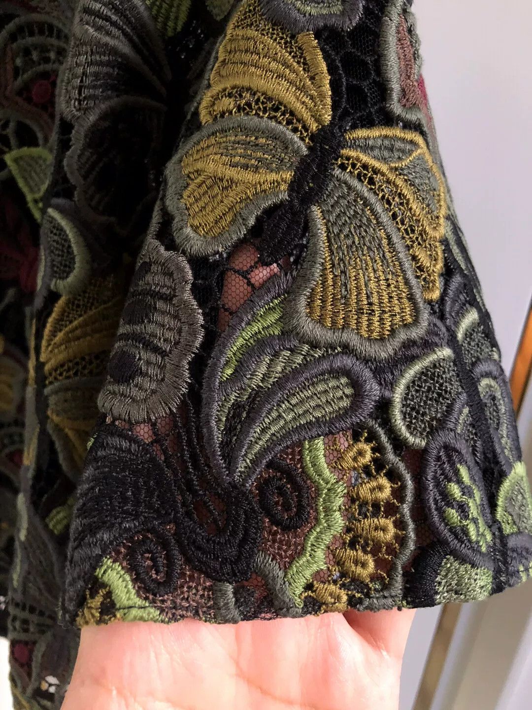 Valentino Valentino Butterfly Lace Short Sleeve Top Size US M / EU 48-50 / 2 - 2 Thumbnail