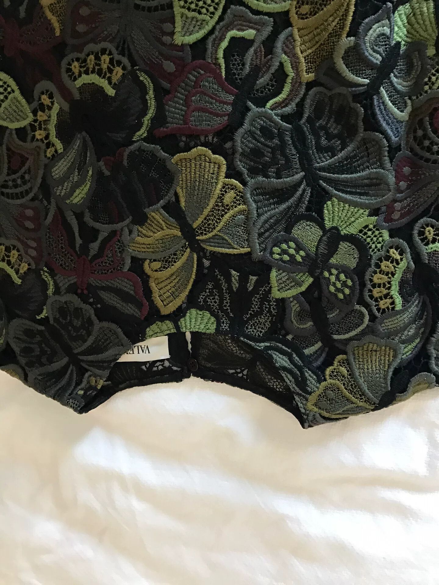 Valentino Valentino Butterfly Lace Short Sleeve Top Size US M / EU 48-50 / 2 - 7 Thumbnail