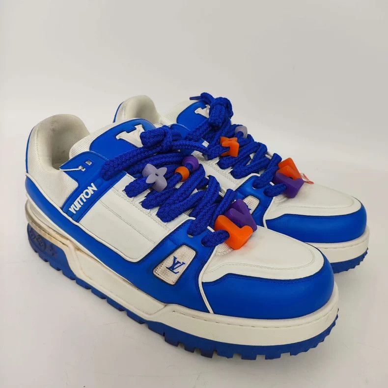 Louis Vuitton LV Blue Lowtop Sneakers Size 11 Size US 11 / EU 44 - 6 Thumbnail